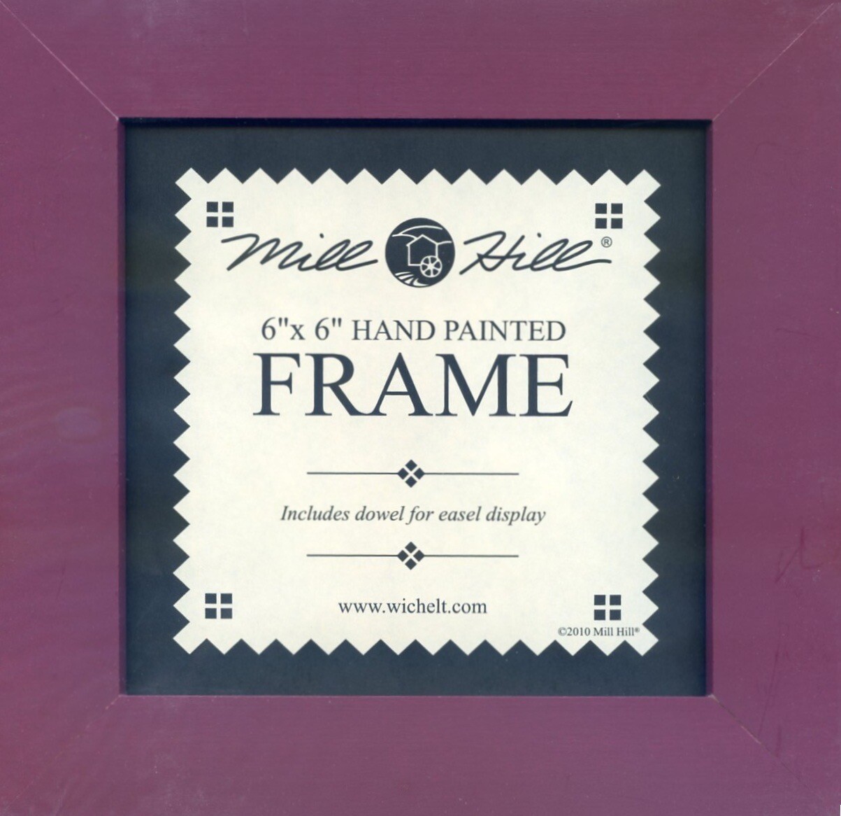 Matte Plum Solid Color Mill Hill 6 x 6 Wooden Frame GBFRM7