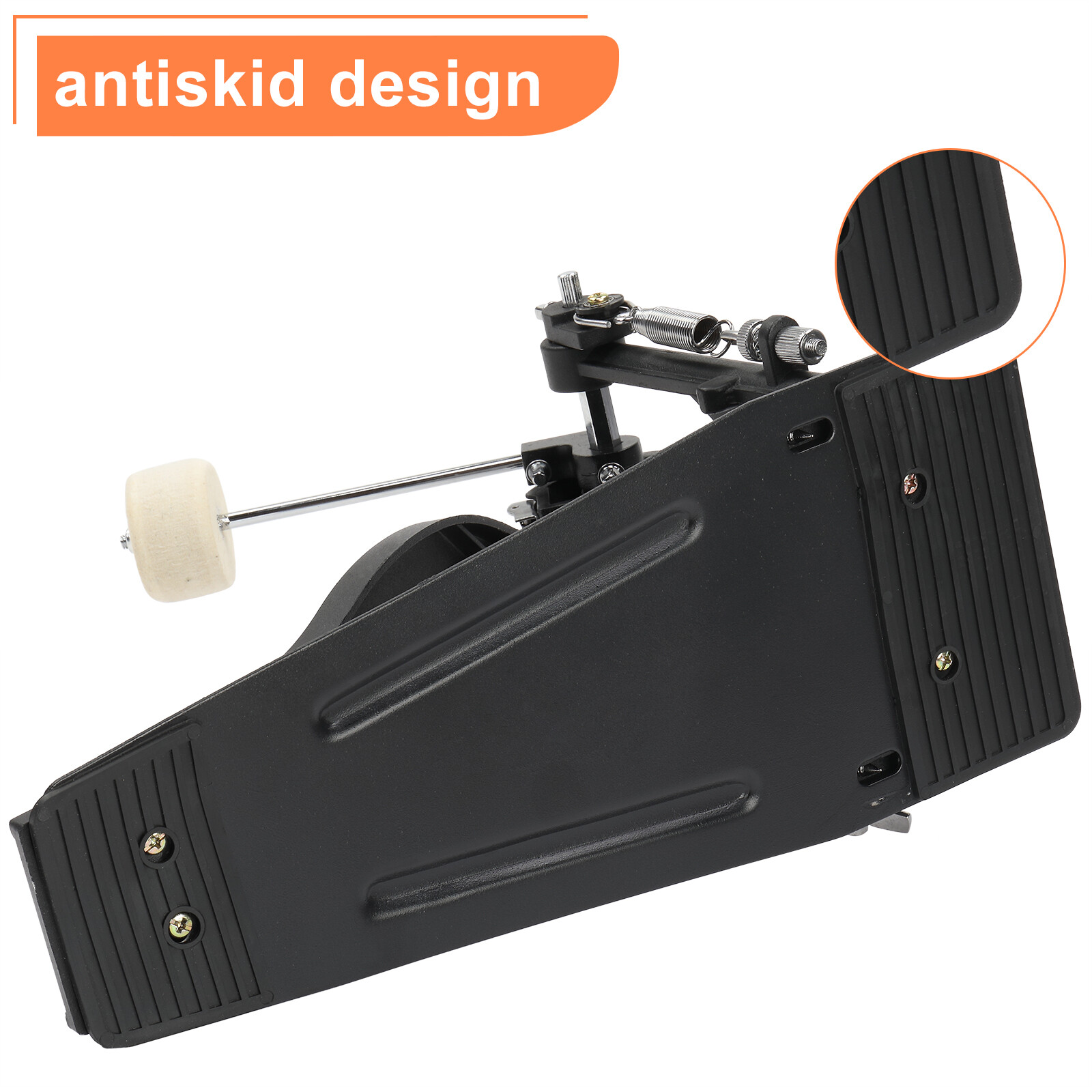 Double bass drum pedal adult drum black