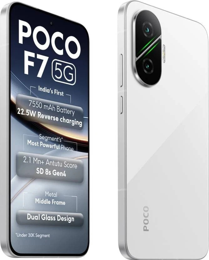 POCO F7 5G (Silver, 256 GB 12 GB ) 8s Gen 4 Processor NFC 6.83" Global Version.
