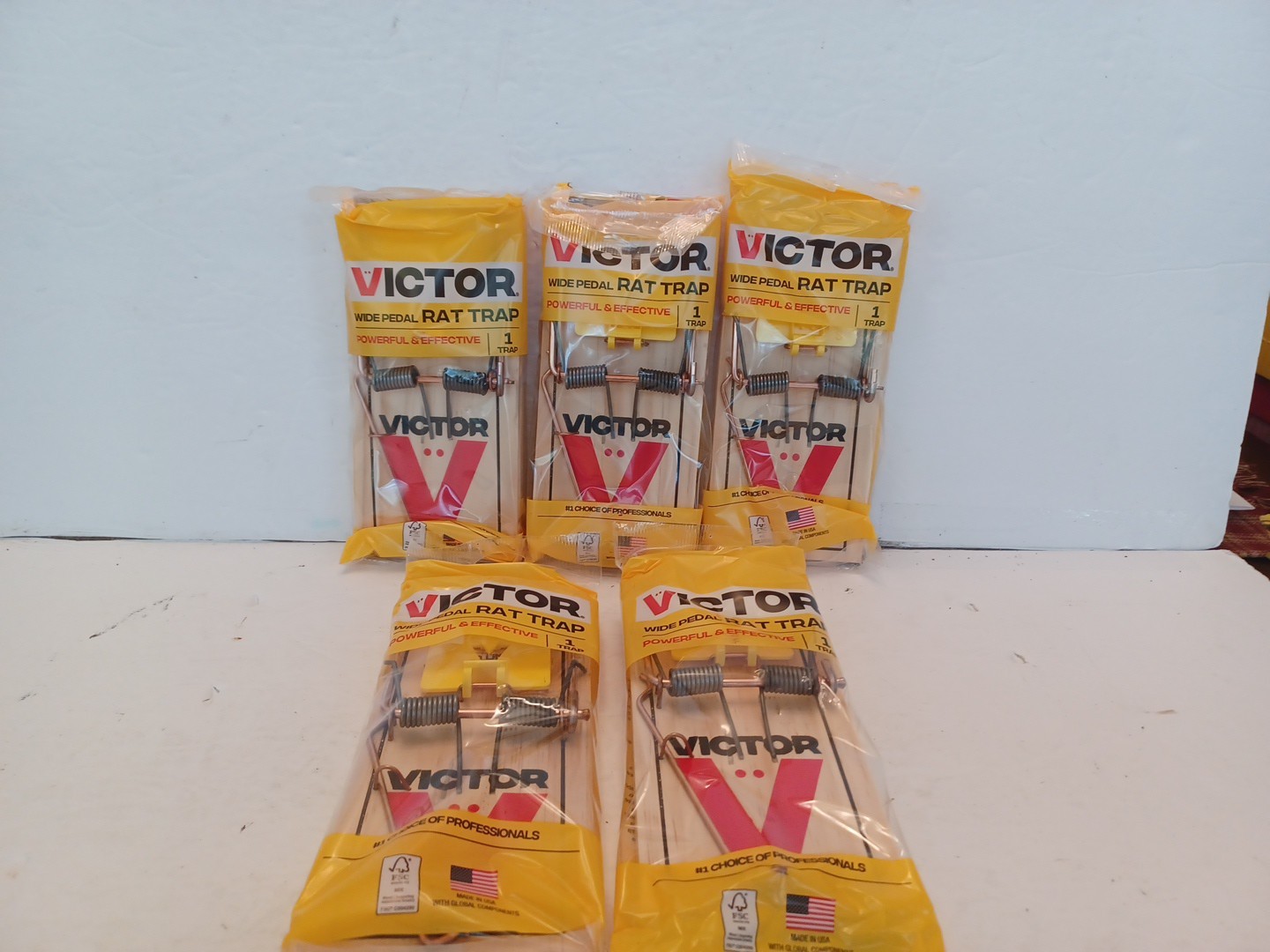 Victor M205 EZ Set WIDE PEDAL Rat Traps Lot Of 5 NEW SEALED SEE Photos