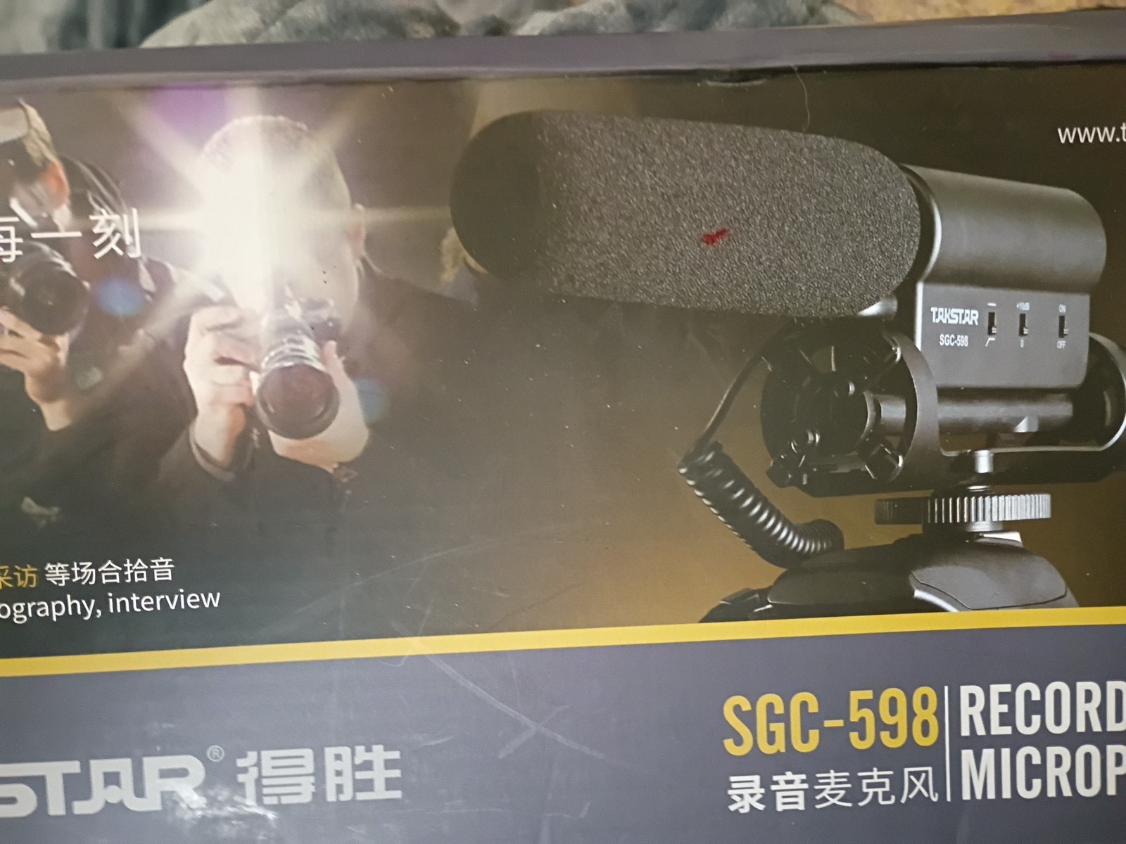 New Takstar SGC-598 Interview Microphone Nikon Canon Camera DV Camcorder