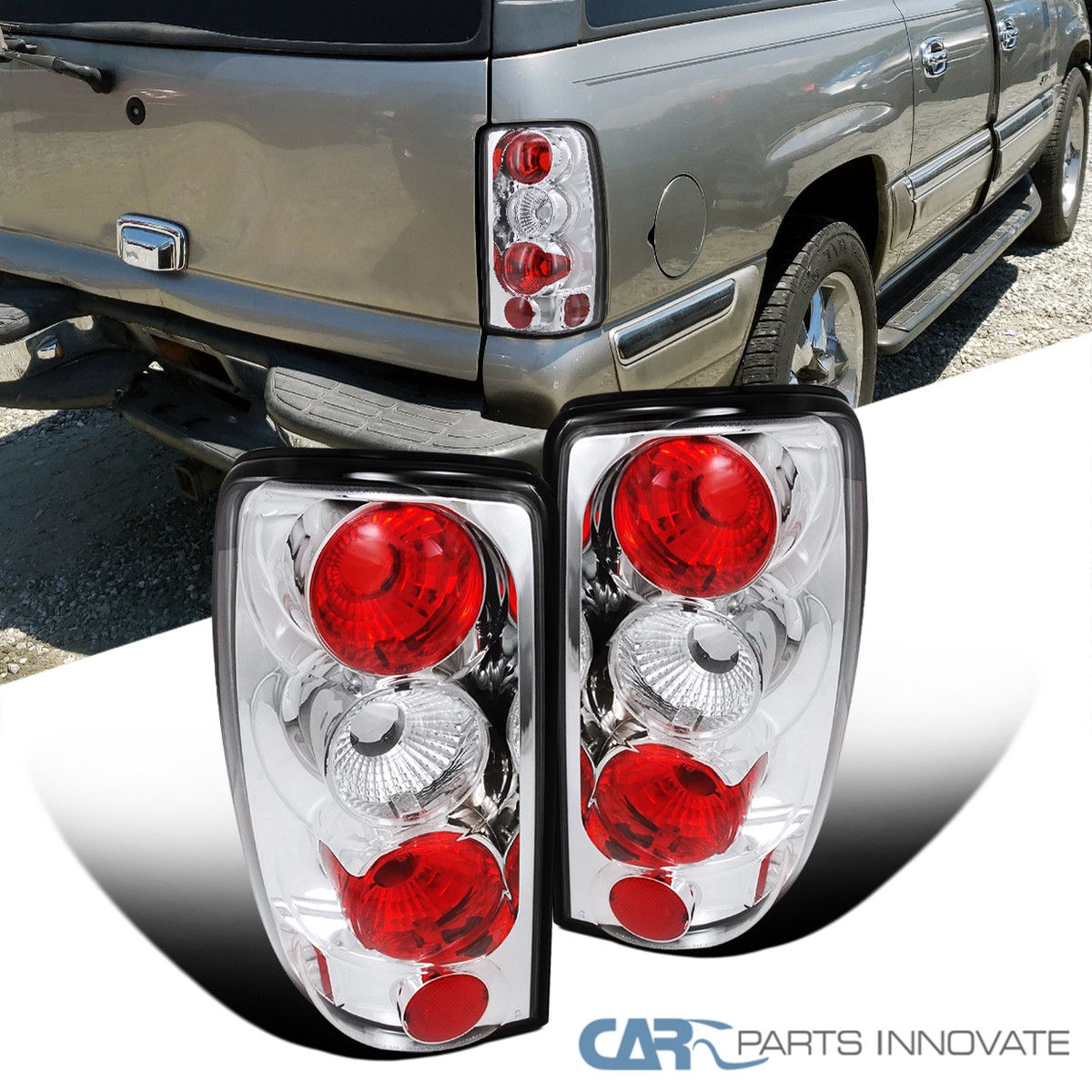 Fit 2000-2006 Chevy Suburban Tahoe GMC Yukon XL Tail Lights Rear Brake Lamps L+R