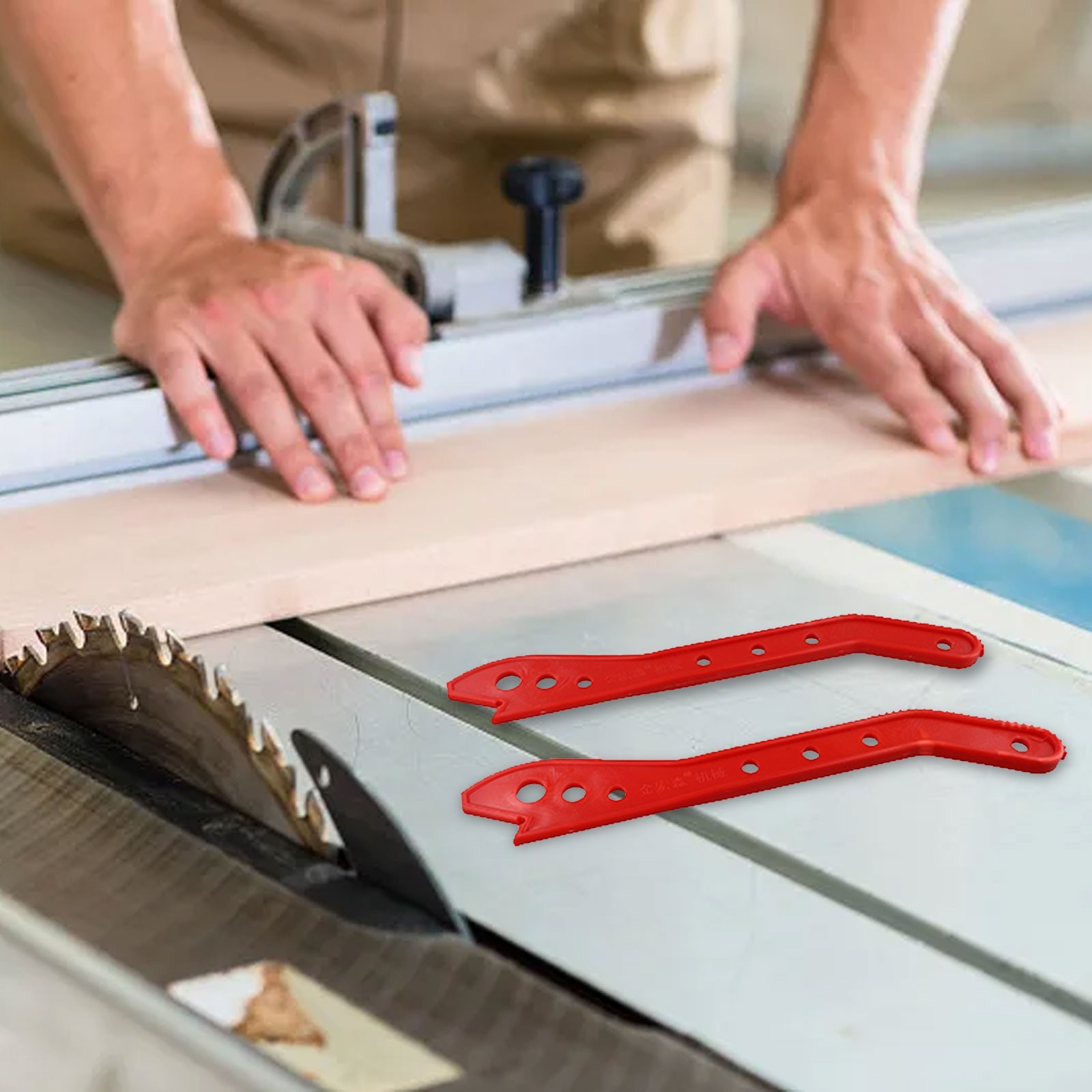 Table Saw Pusher Woodworking Projects Increased Visibility Comfortable Grip