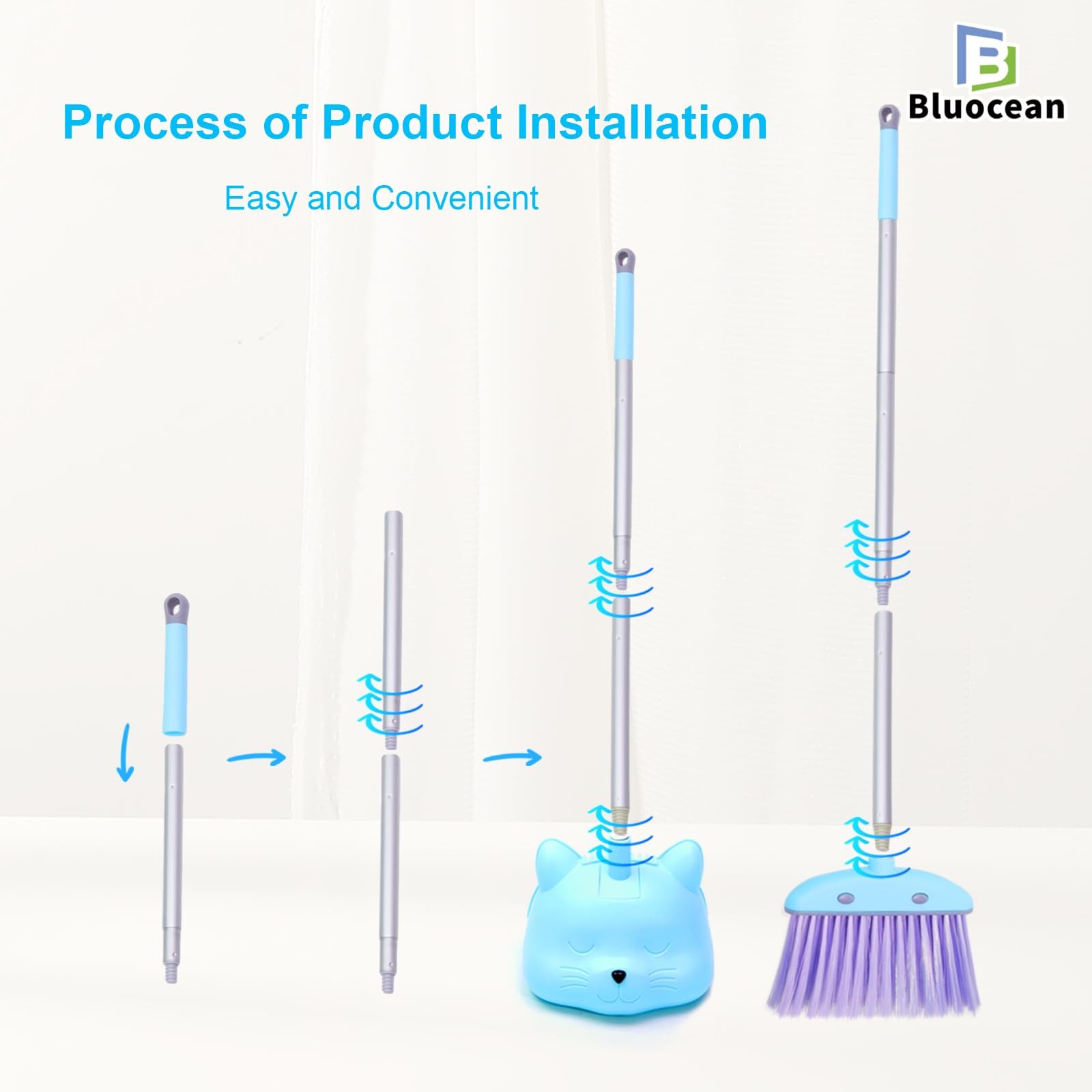 28'' Kids Mini Broom Dustpan Set - Toddler Cleaning Toy Toddler Household Helper