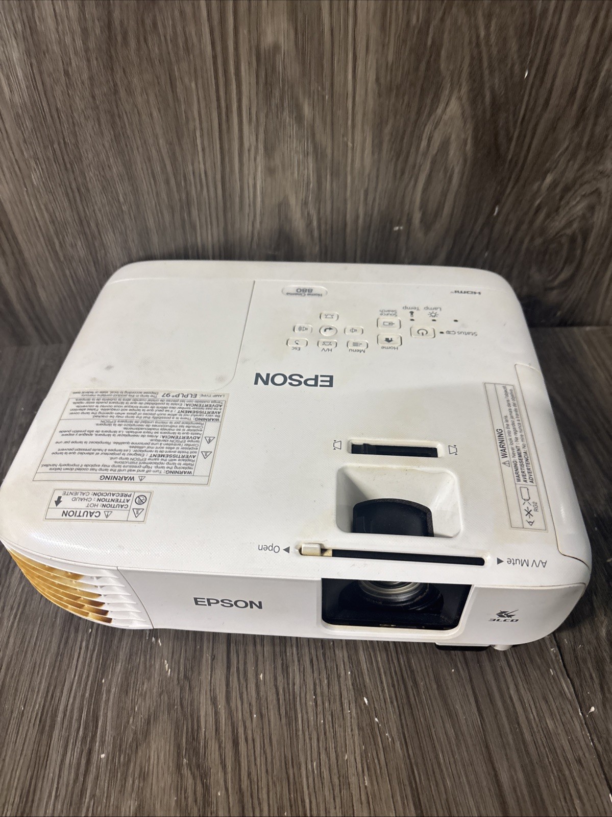 For Parts Epson Home Cinema 880 1080P 3LCD 3300 Lumens Projector #G3