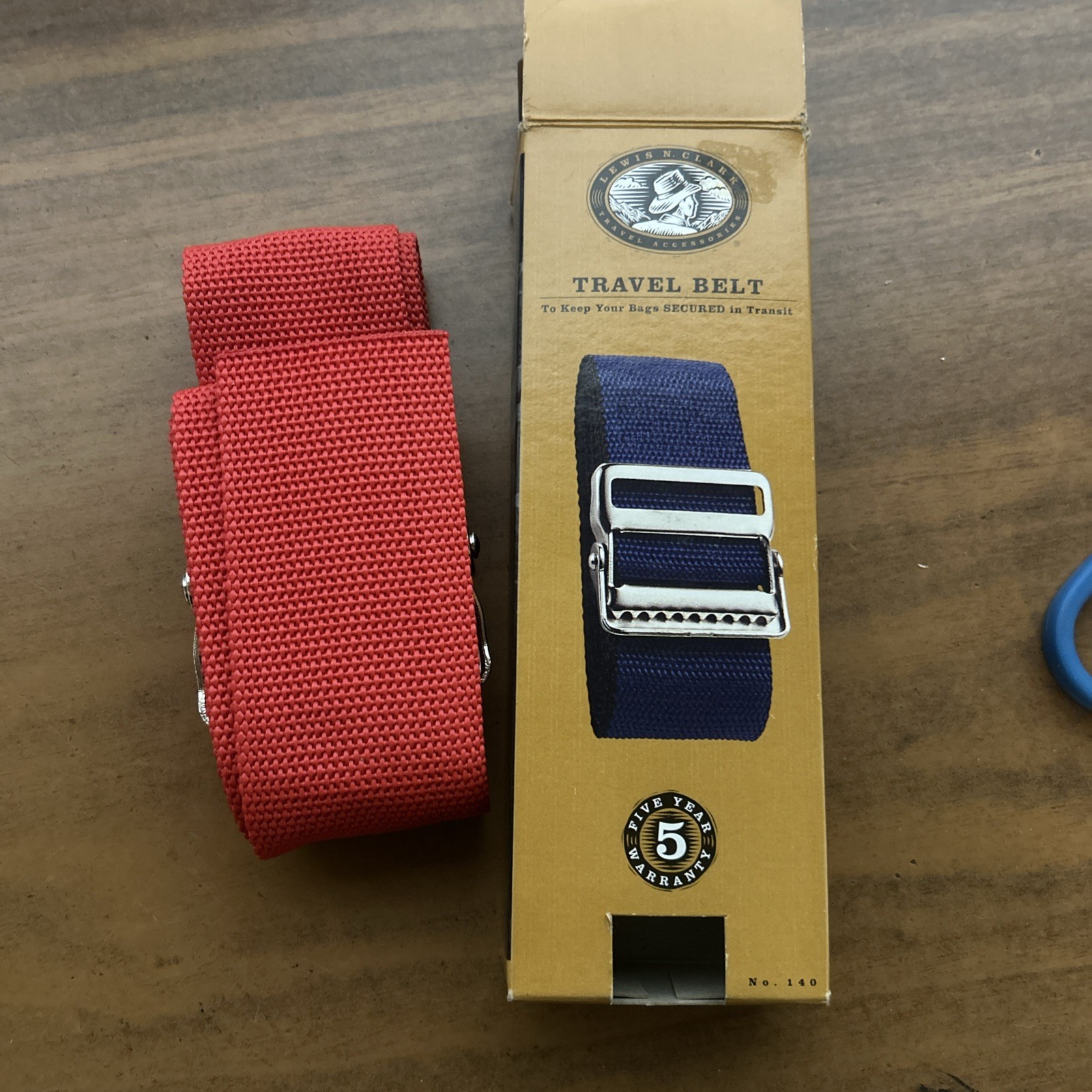 New Lewis N. Clark Red Quick-Release Luggage Belt 2 X 76”