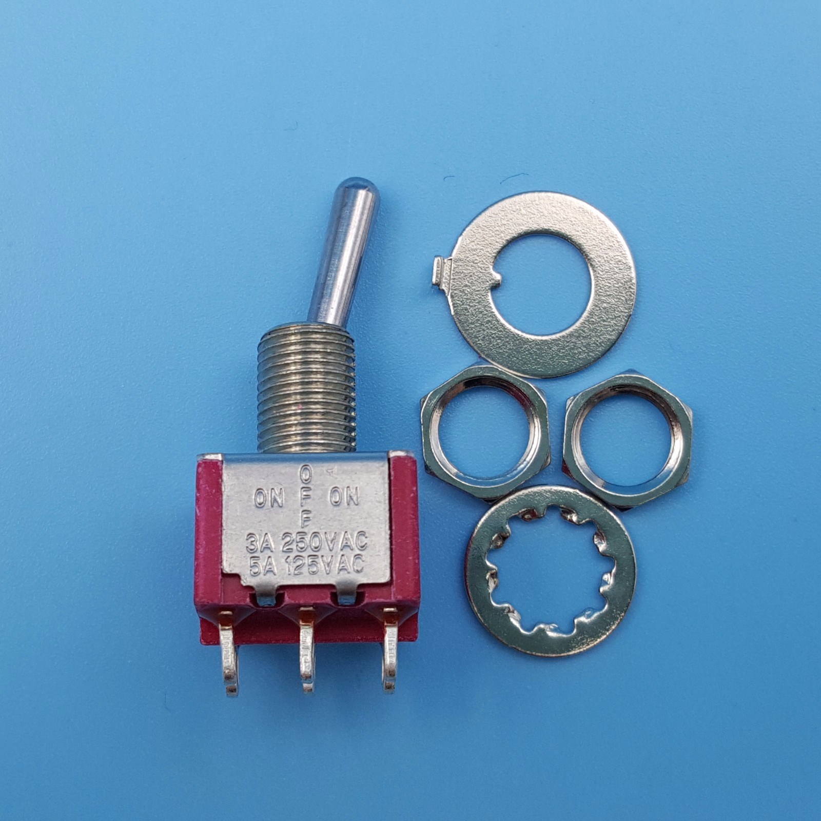 10Pcs SH T8012 Standard Lever 6Pin ON-OFF-ON 3-Gears DPDT Mini Toggle Switch
