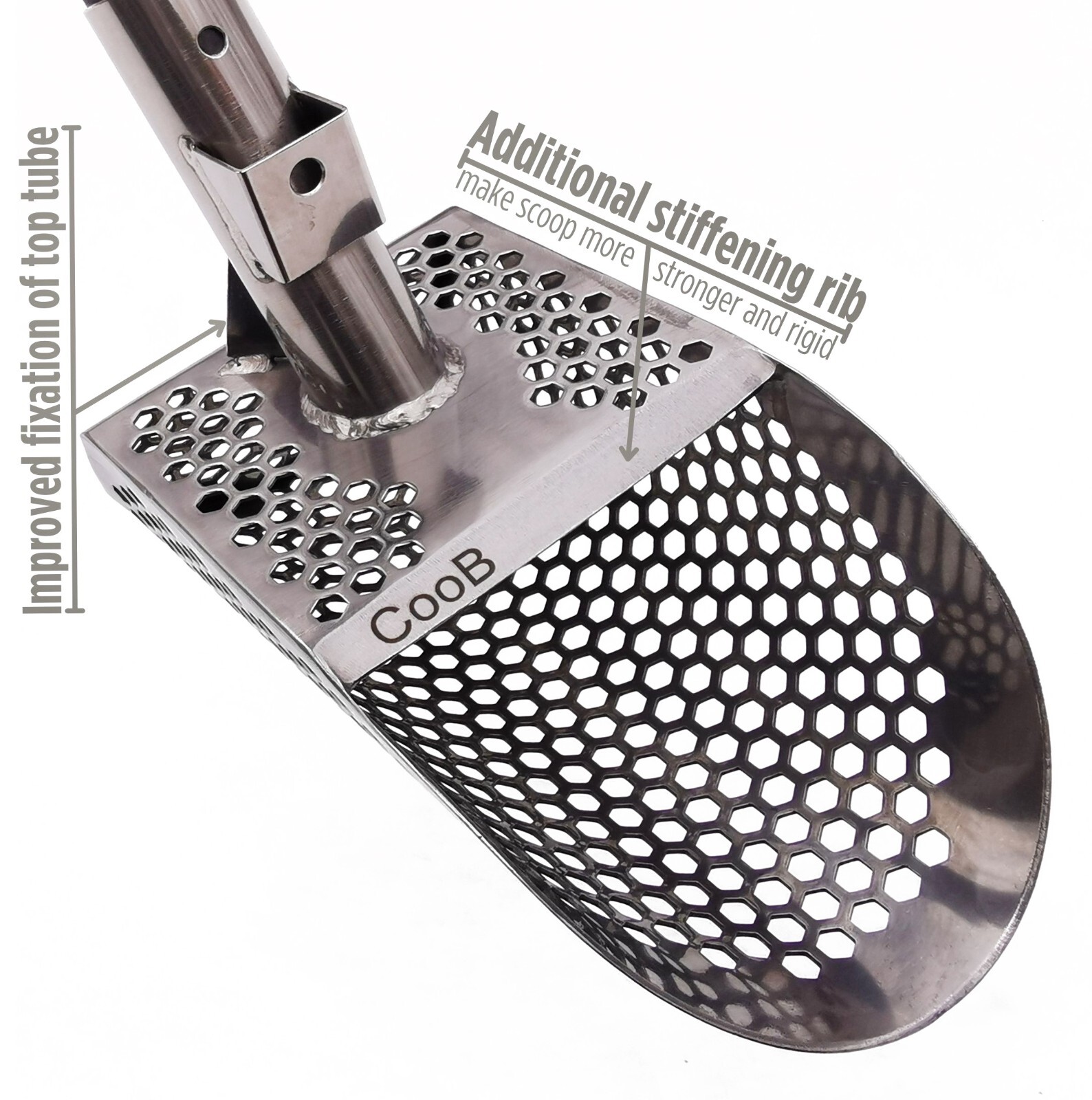 CooB Stainless Steel Beach Sand Scoop Metal Detector Detecting Tool Krepish