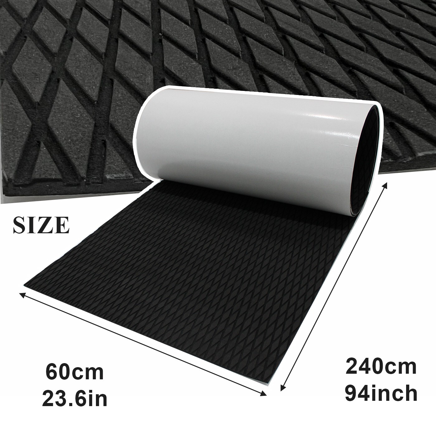 Black Diamond EVA Foam Paddle Board Pad Boat Flooring Yacht Decking Mat 23x94in