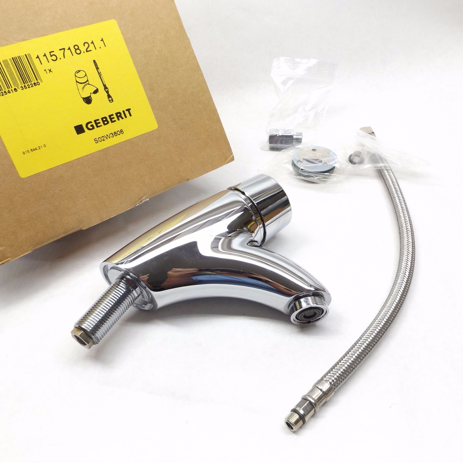 Gerberit 115.718.21.1 Single Handle Metering Faucet Chrome Over Solid Brass