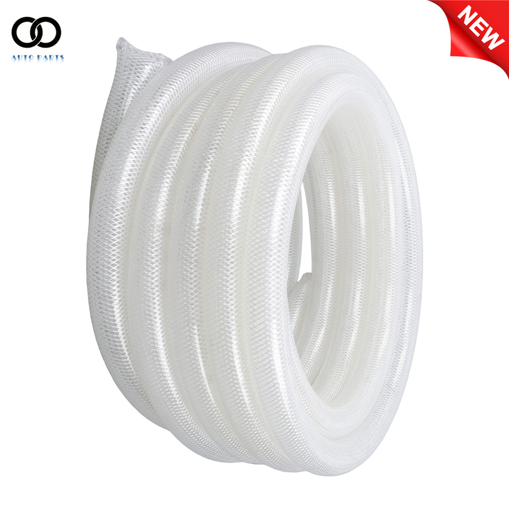 25 Ft 1" ID × 1-19/64" OD High Pressure Braided Clear PVC Tube Vinyl Tubing