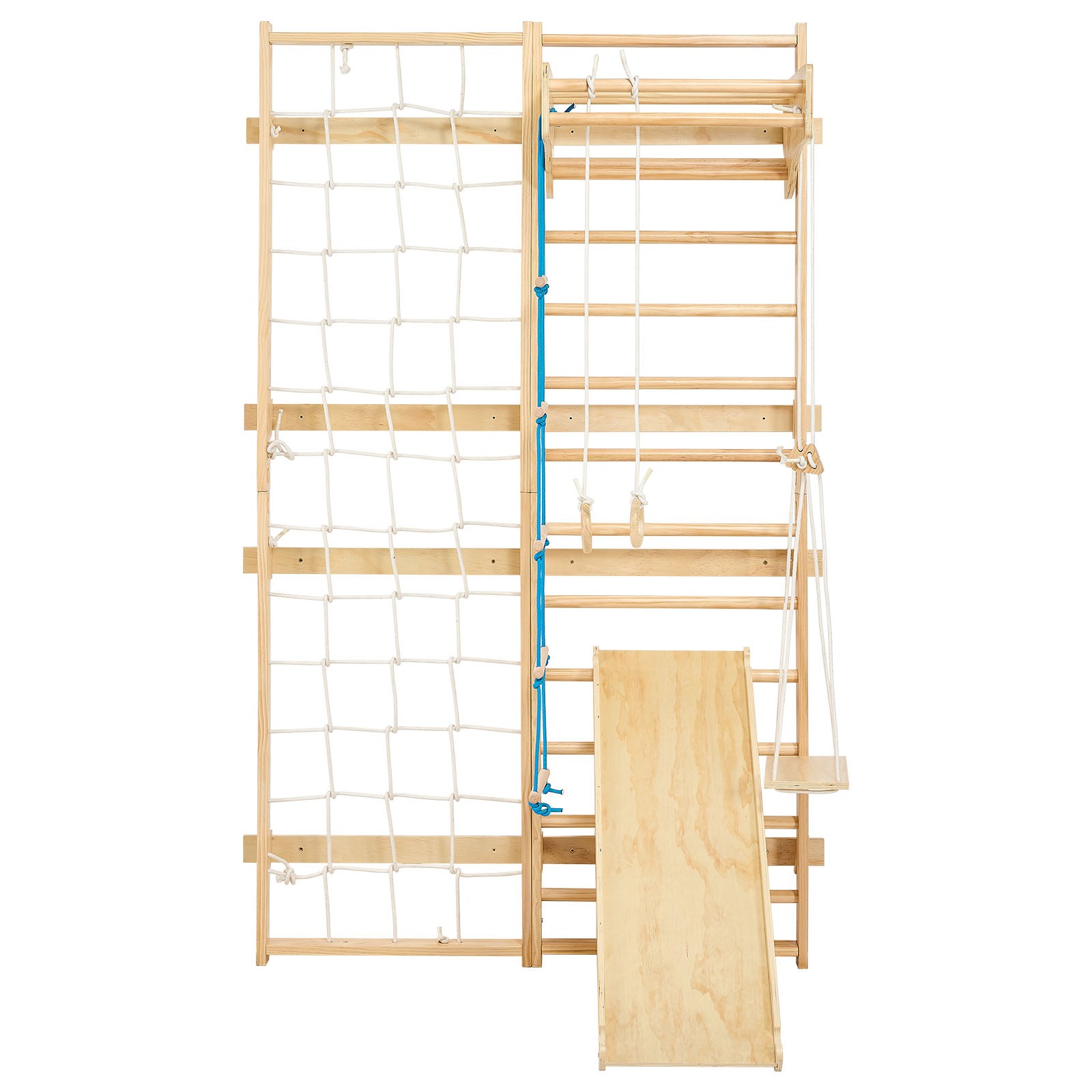 Uimoso 8-in-1 Wooden Gymnastics Ladder with 15 Adjustable Levels Home Fitness