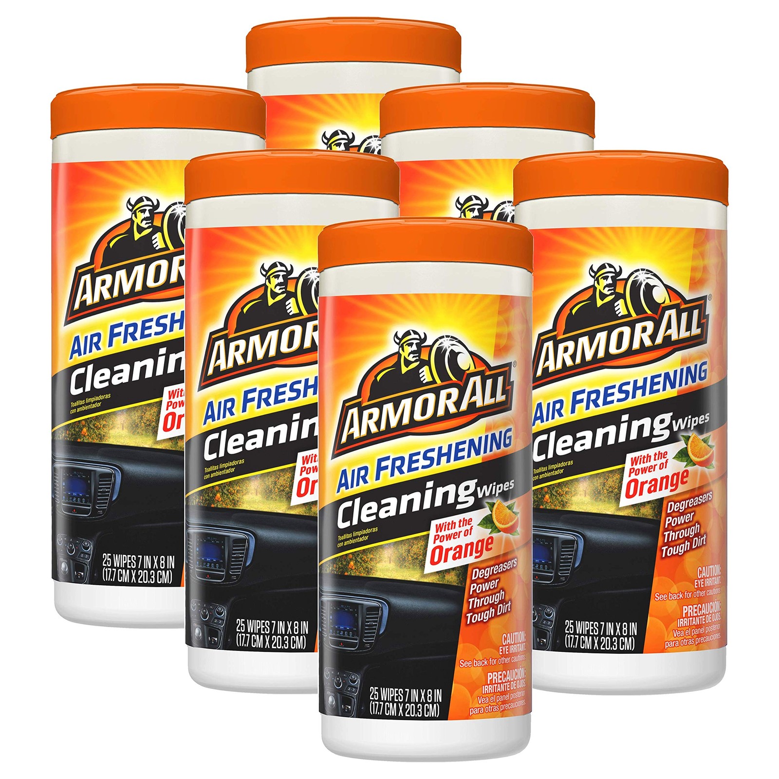 Armor All Lint-Free Orange Air Freshening Car 1 Count (Pack of 6), Uncolored