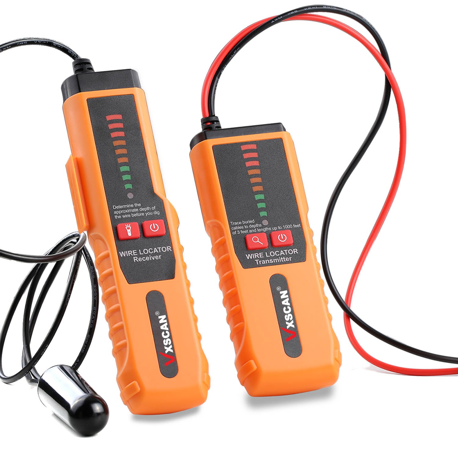 VXSCAN F04 Underground Cable Wire Locator Tracker Lan With Earphone Cable Tester