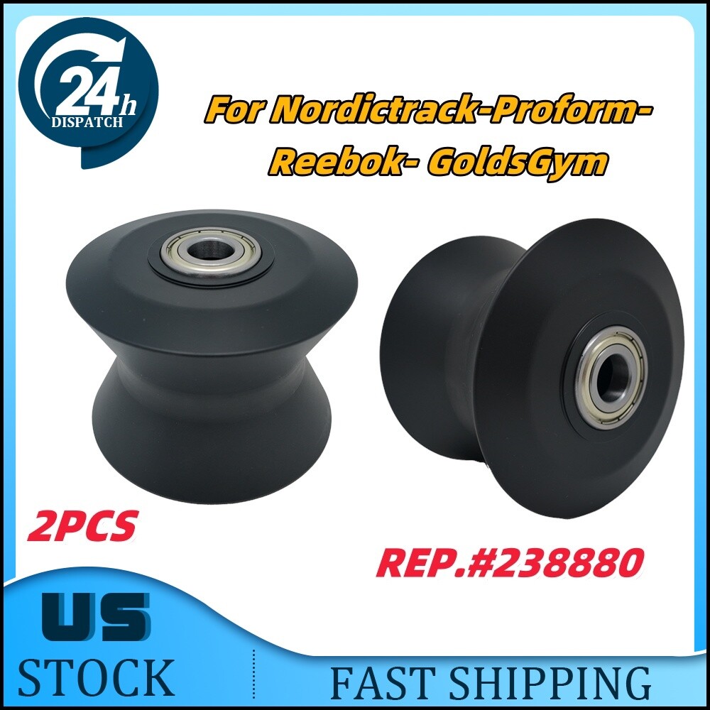 2x For Gold's Gym Cross Trainer 510 Elliptical Roller Wheel Repalcement #238880