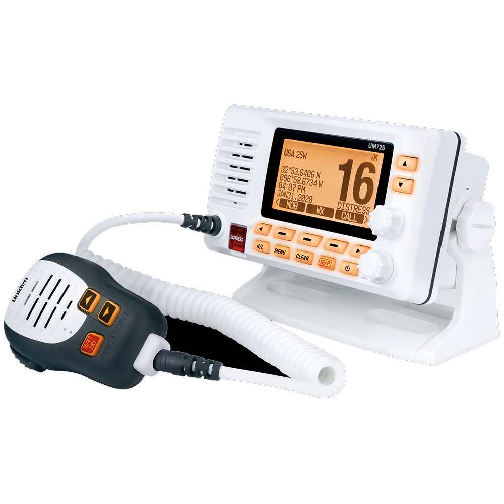 Uniden UM725 Fixed Mount Marine VHF Radio - White UNIDEN UM725  Expedited Shippi