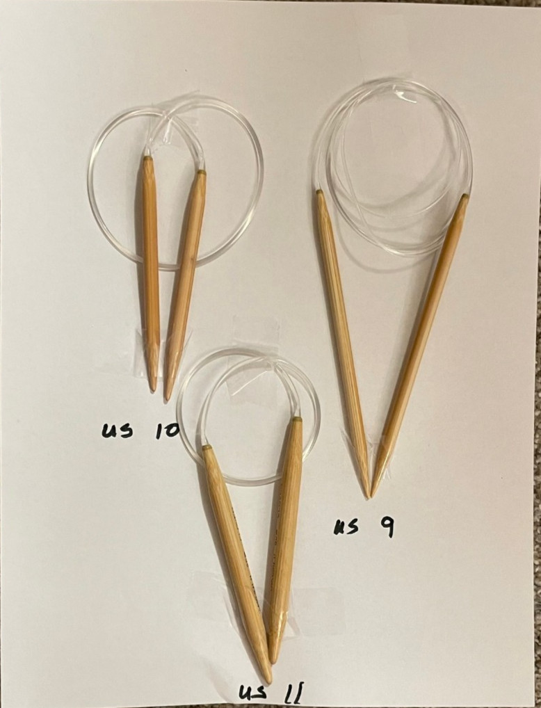 Wood Circular Knitting Needles Lot of six-US 9, 10, 11, 13, 15, 36