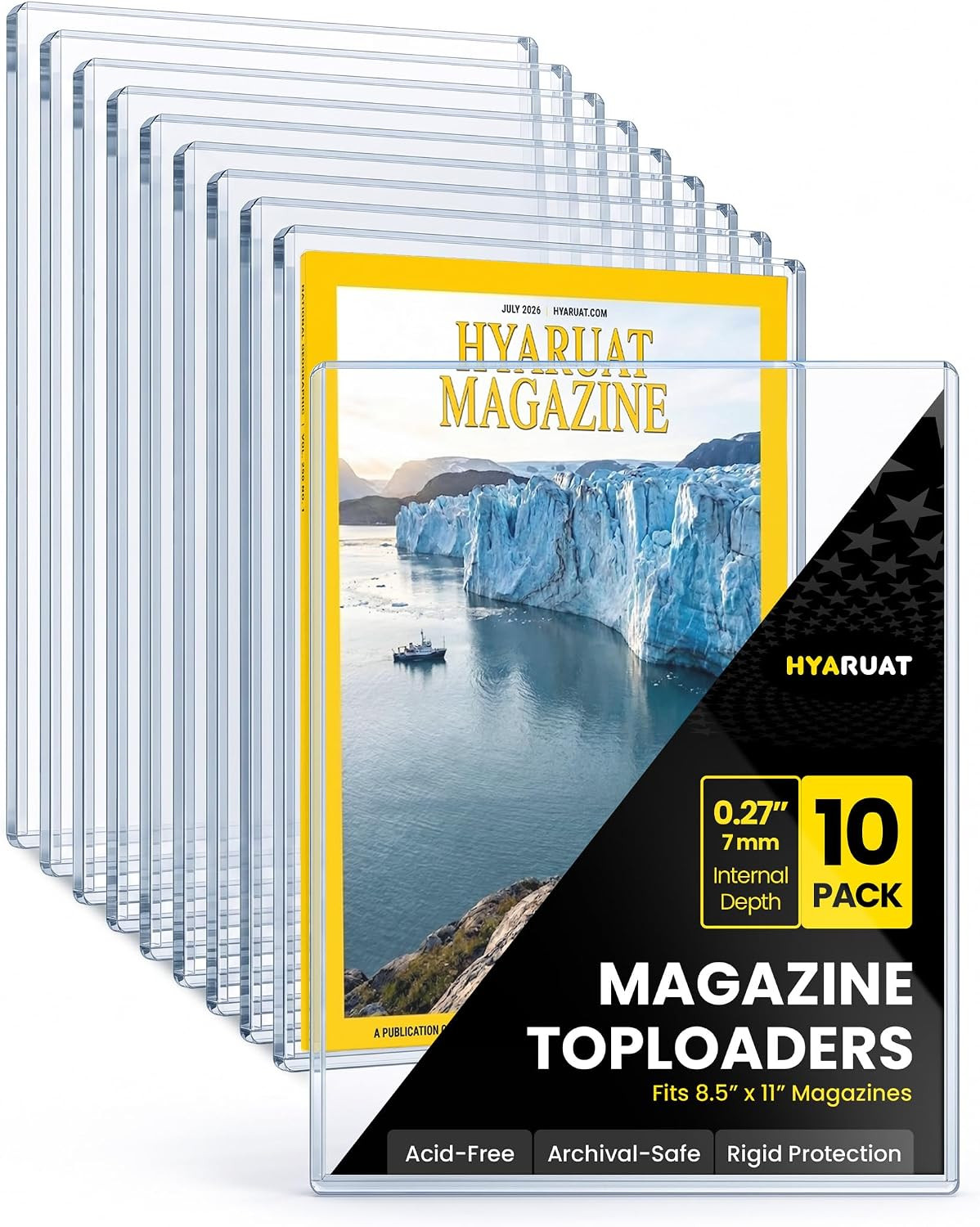 9X11.5 Magazine Toploaders 10 Pack, 7Mm Capacity Magazine Holders | 15 Mil Rigid