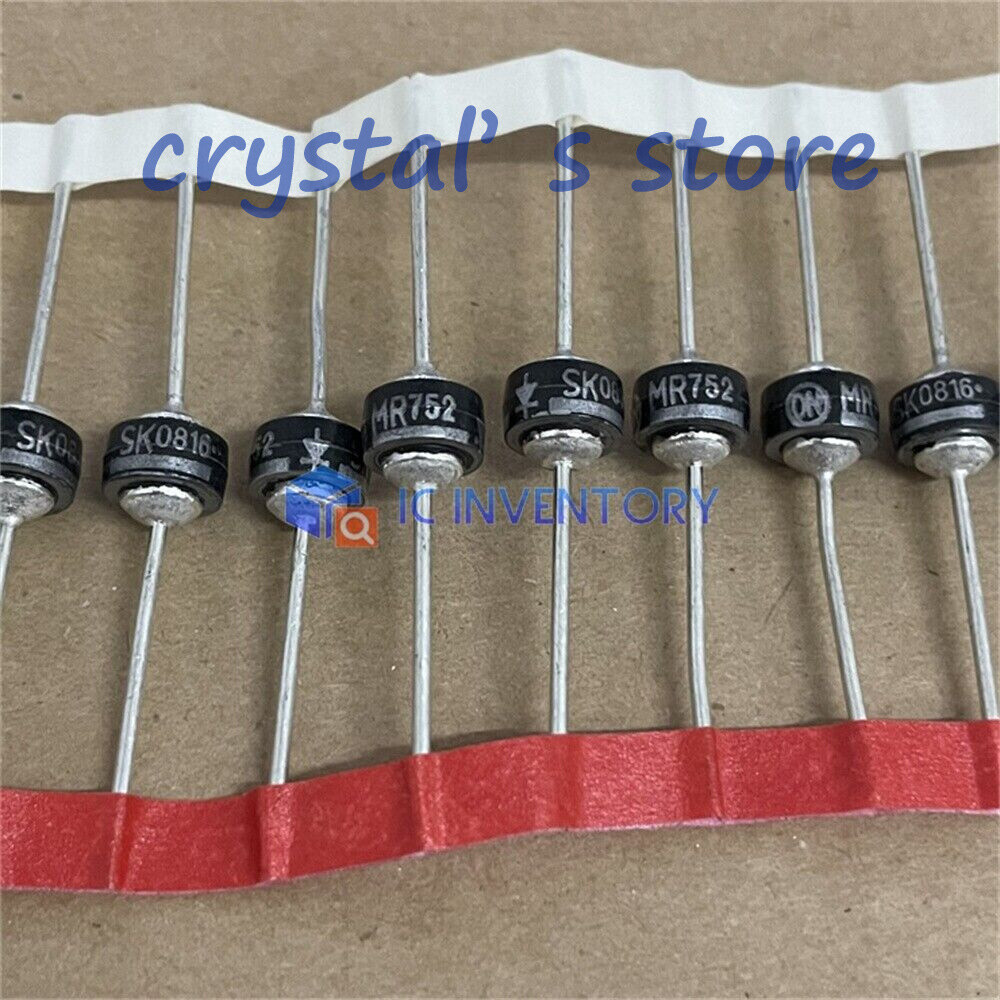 5PCS MR752 DIODE STD REC 6A 200V AXIAL 752