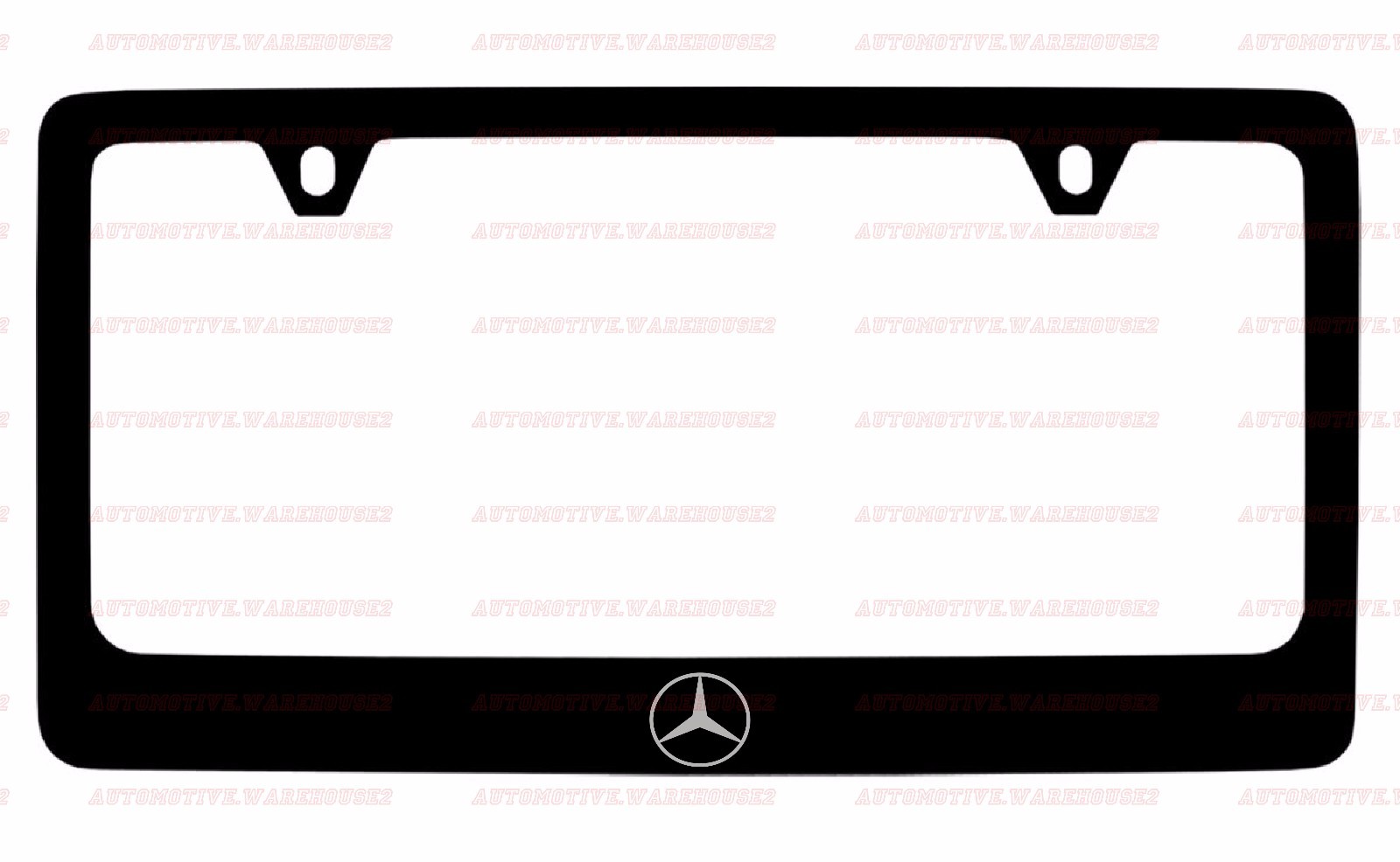 (1)  MERCEDES BENZ LOGO BLACK PLASTIC LICENSE PLATE FRAME