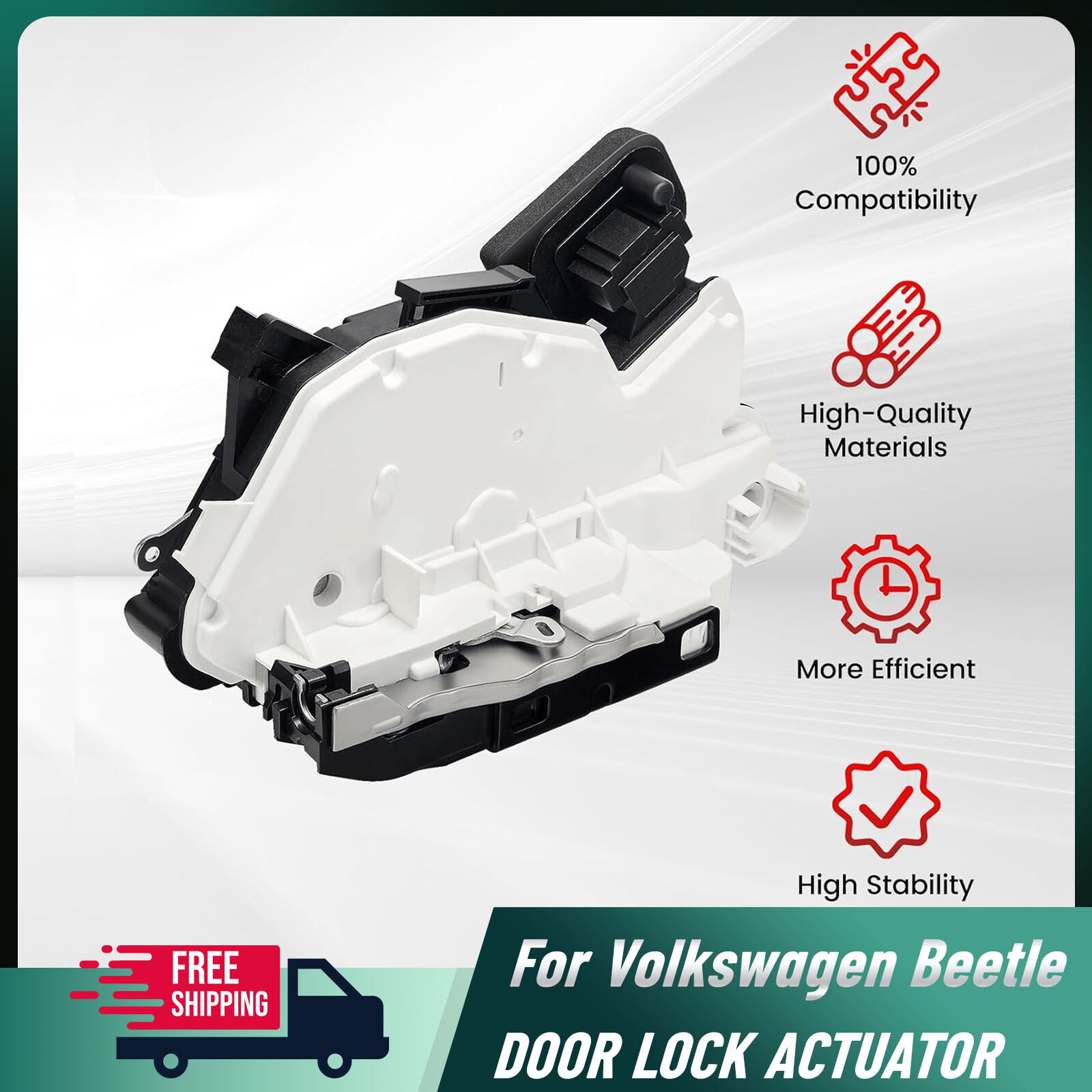 Front Left Driver Door Lock Latch Actuator For 12-17 VW Jetta Beetle Golf Passat