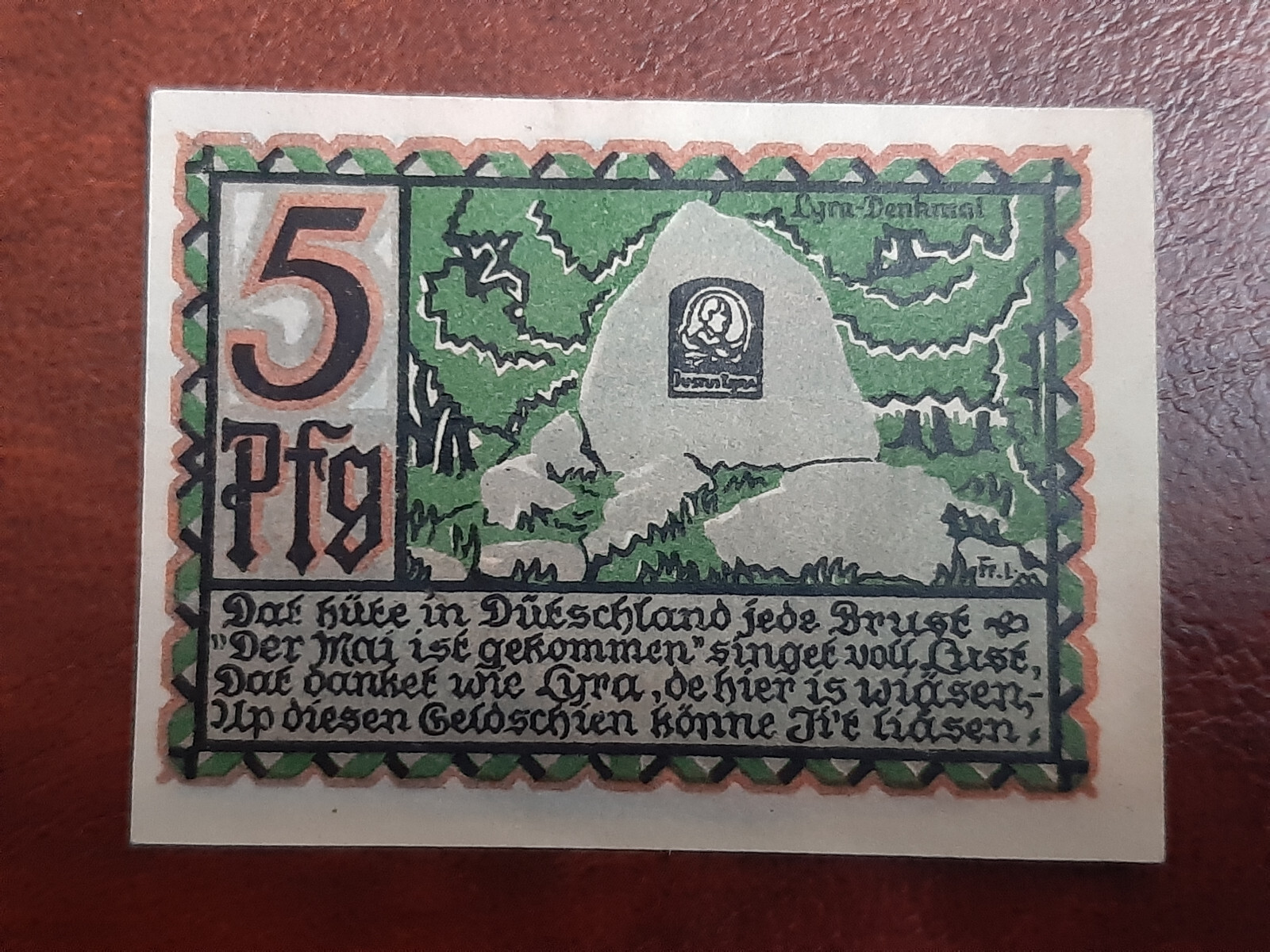 OSNABRÜCK NOTGELD 5 PFENNIG 1921 EMERGENCY MONEY GERMANY BANKNOTE (20239)