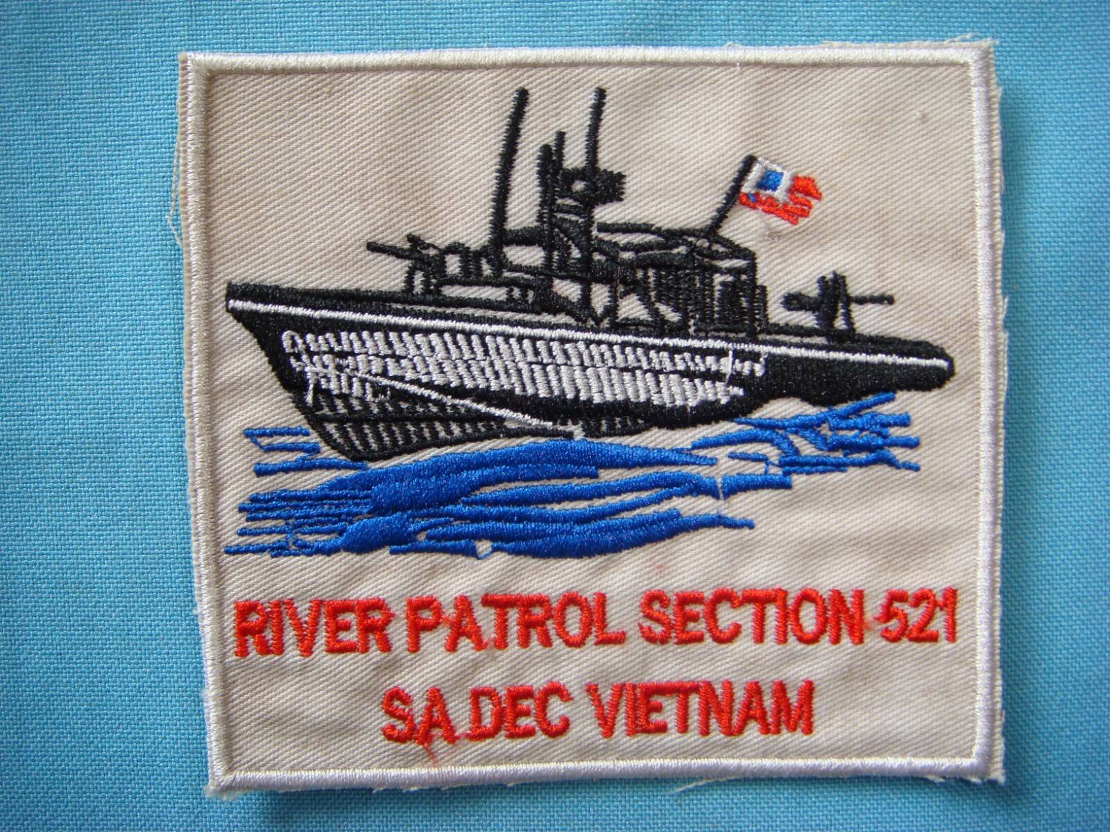 VIETNAM WAR PATCH,  US RIVER PATROL SECTION 521 SADEC PROVINCE IN VN