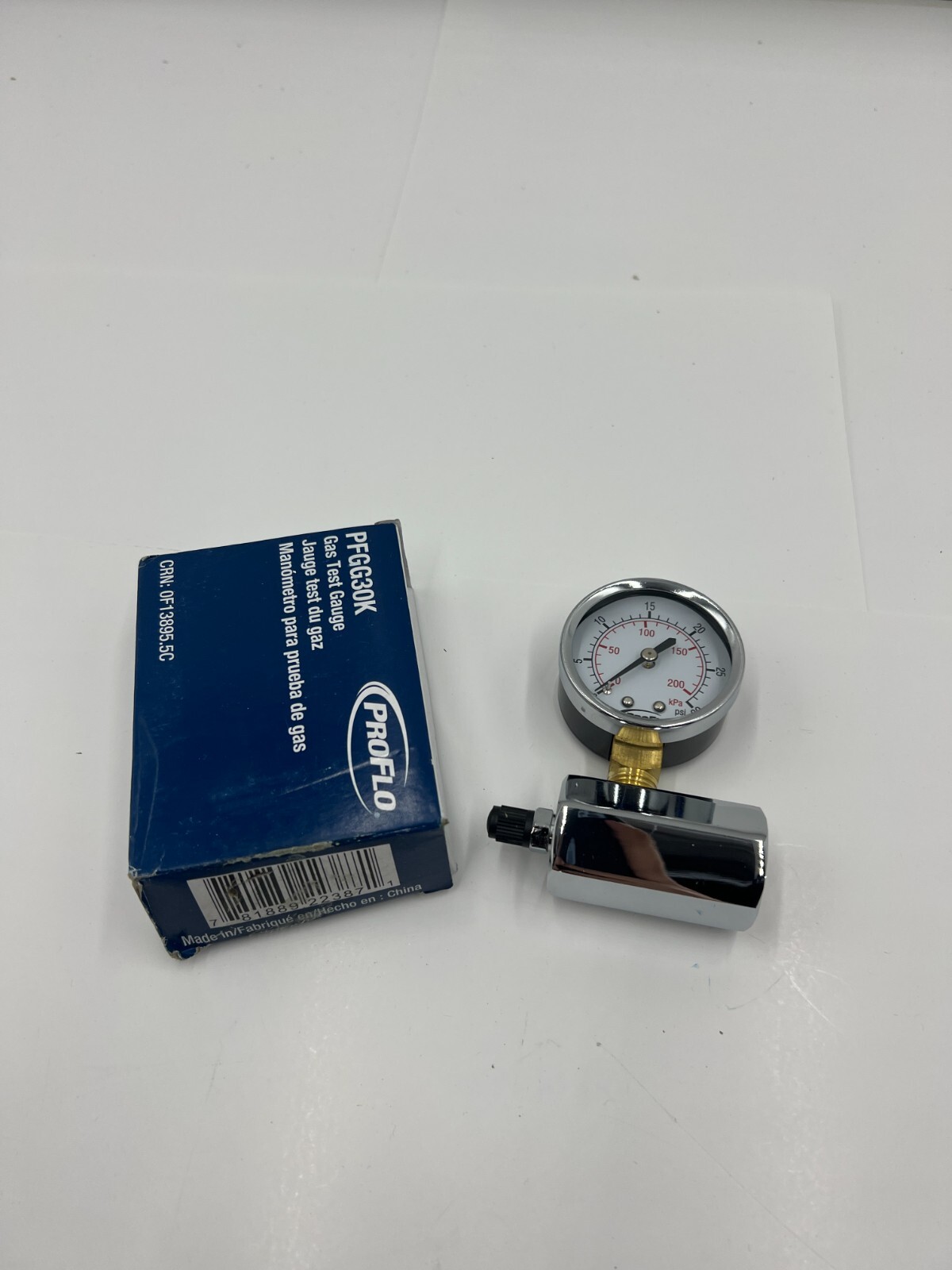 Qty 3 Proflo Gas Test Gauge Assembly 2" Dia PFGG30K 0-30 PSI 0-200 KPa