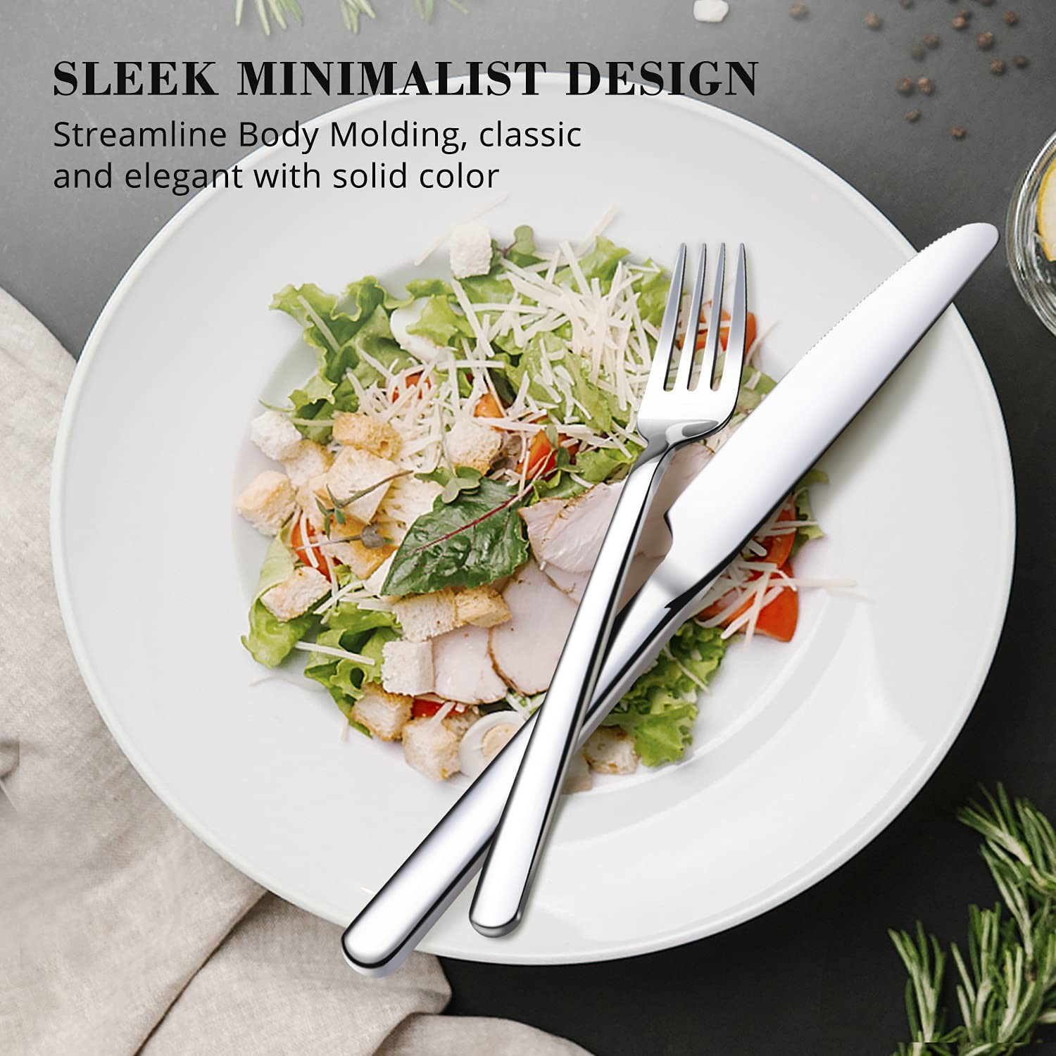 20-Piece Stainless Steel Silverware Set for 4 - Dishwasher Safe Flatware