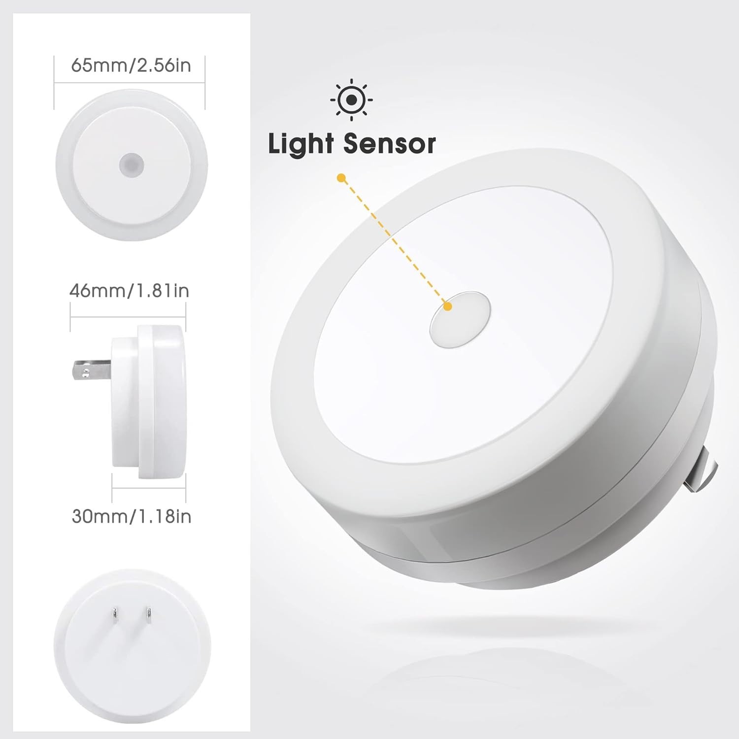 Night Lights Plug into Wall, [2 Pack], Nightlight with Light sensors, LED Nig...