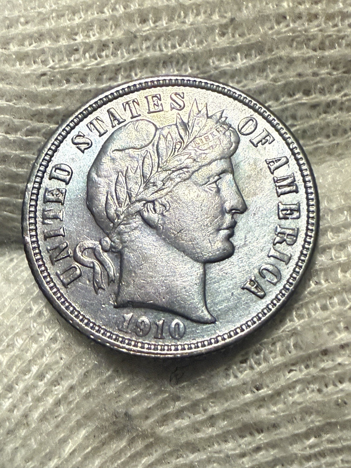 1910 Barber Dime CHOICE BU Original High Grade
