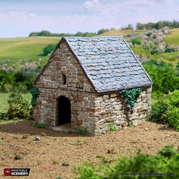 Small Rustic Barns FDM 3D Printed Tabletop Terrain Historical Game DND (28mm)