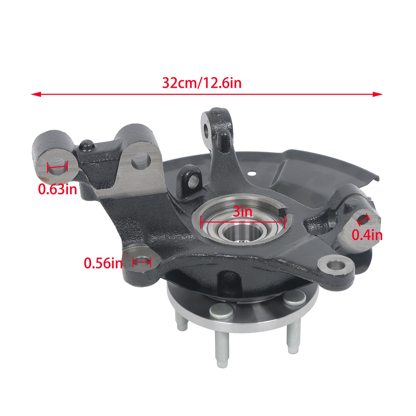 Labwork Front Right Steering Knuckle & Wheel Hub Bearing for 2011-14 Ford Edge