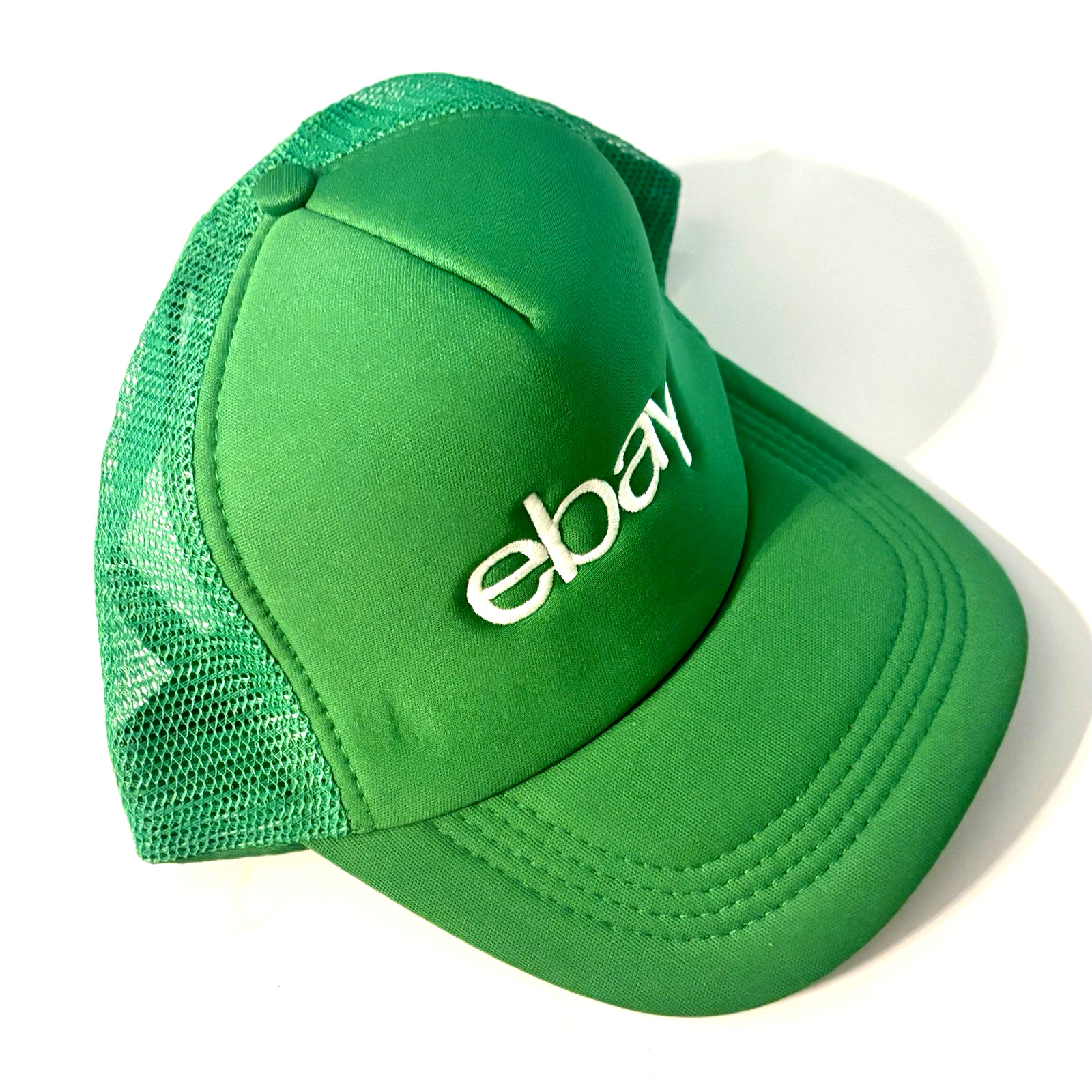 eBay Branded Baseball Hat Cap Mesh Adjustable Lightweight Green One Size Unisex