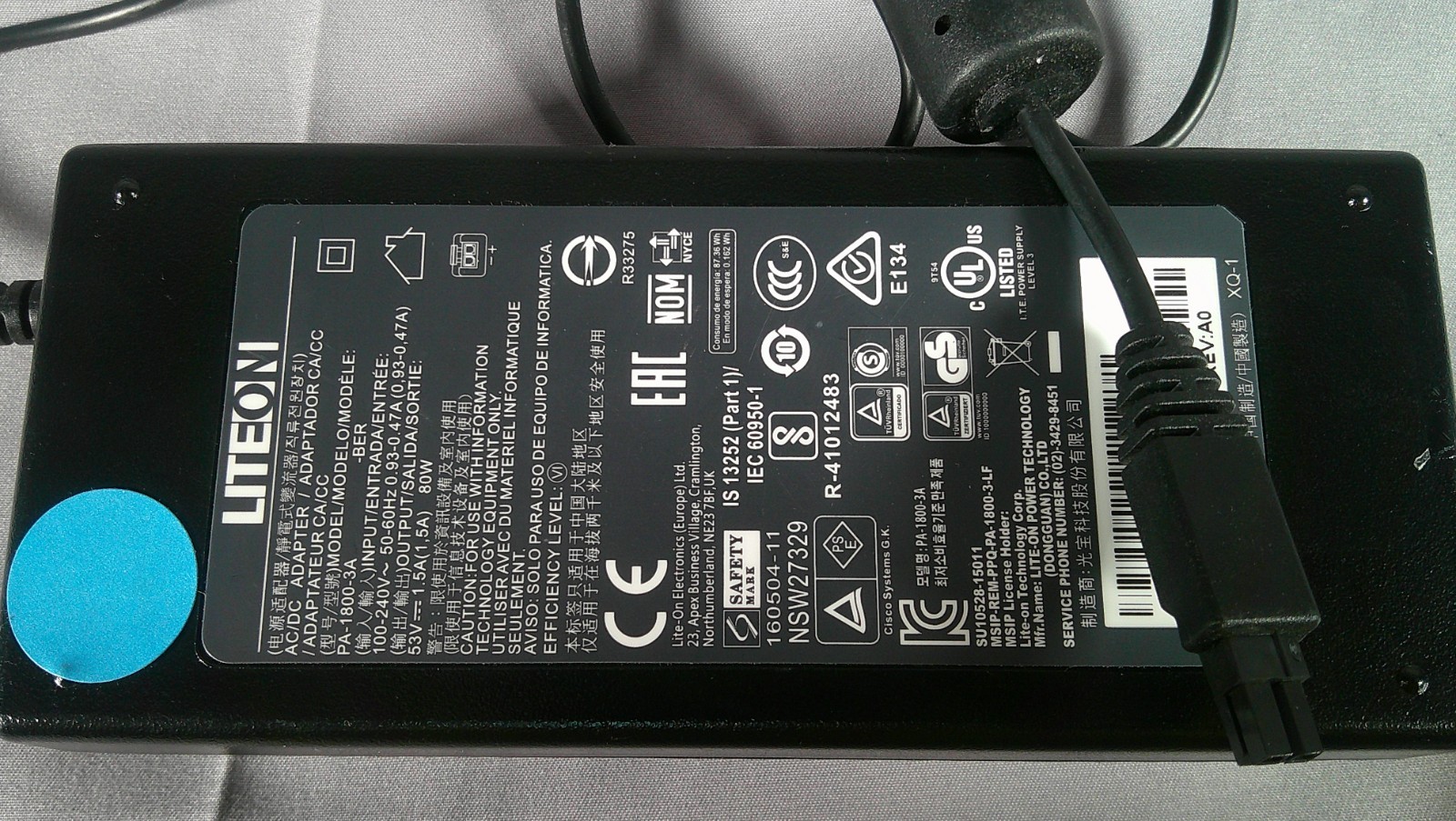 LITE ON PA-1800-3A USED