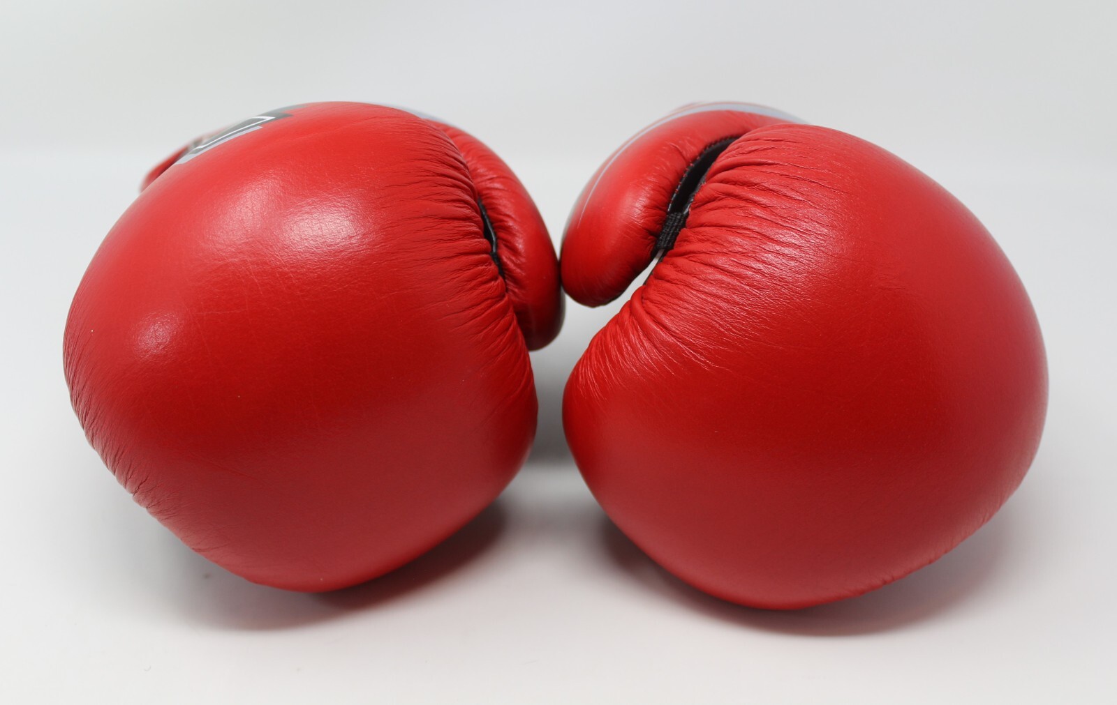 Boxing Inc Red & Black Leather Training Boxing Gloves Hook & Loop Wrap - 12oz