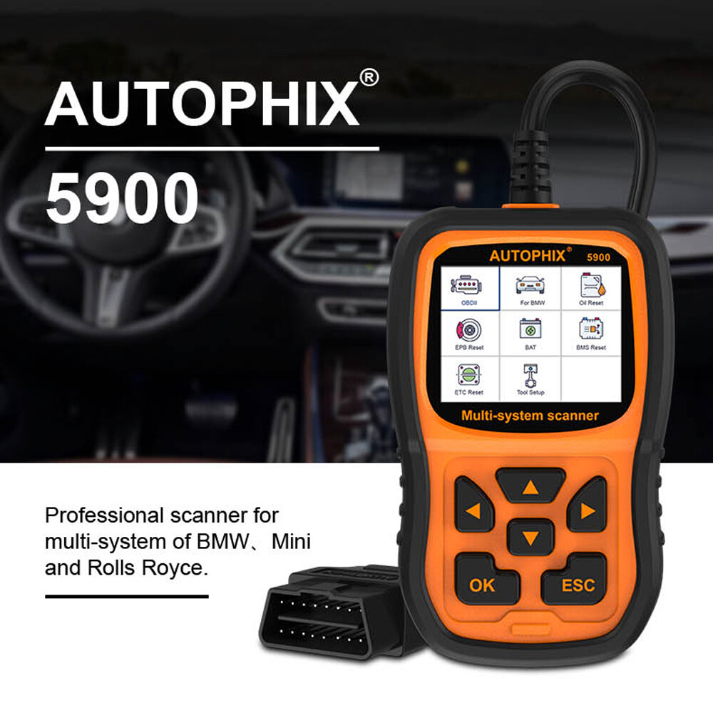 AUTOPHIX 5900 OBD2 Scanner Fit For BMW All System Diagnostic Tool Battery EPB