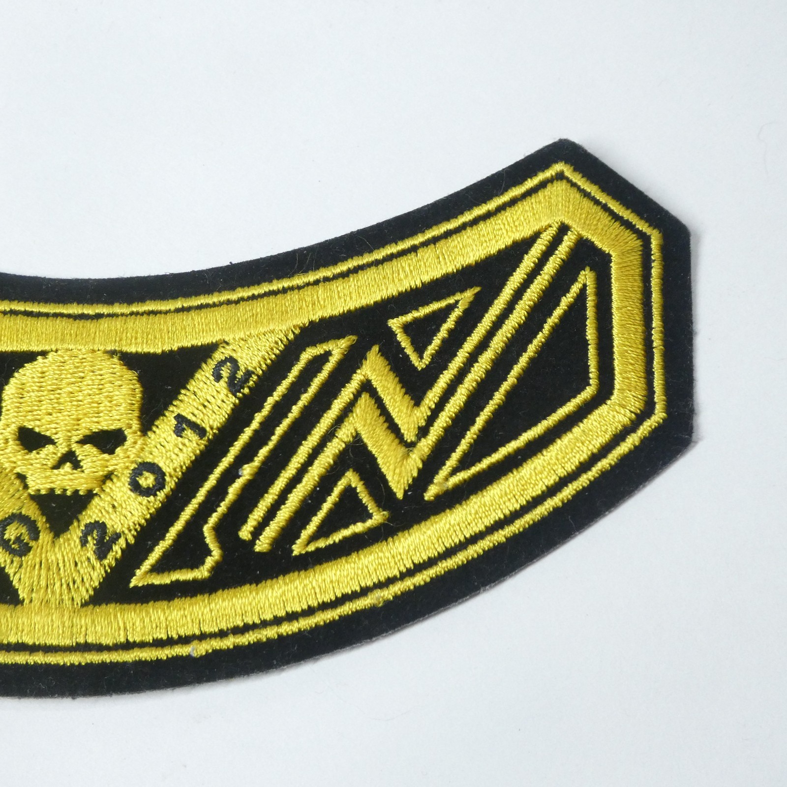 HOG 2012 Harley Owners Group Rocker Patch Skull Motorcycle Vest Jacket