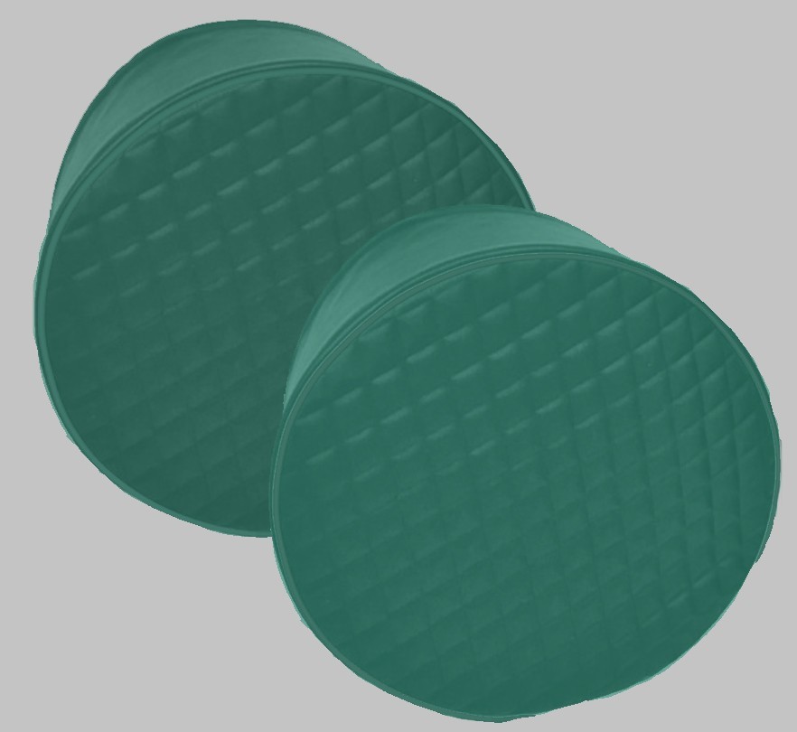 24.5" Aqua/Teal/Marine Fuel Tank End Covers for Tanks that are 24.5" Diameter