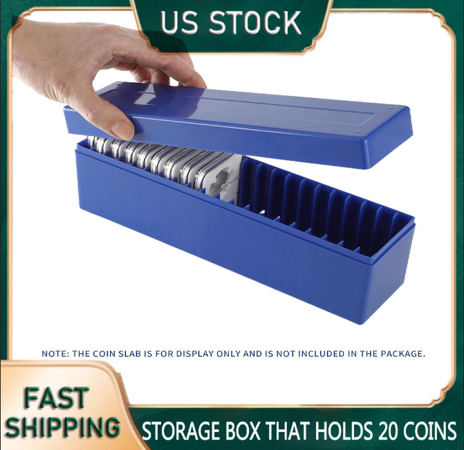 Coin Storage Box Collection Case for 20 PCGS NGC PCCB PMGab Slab Coin Holders