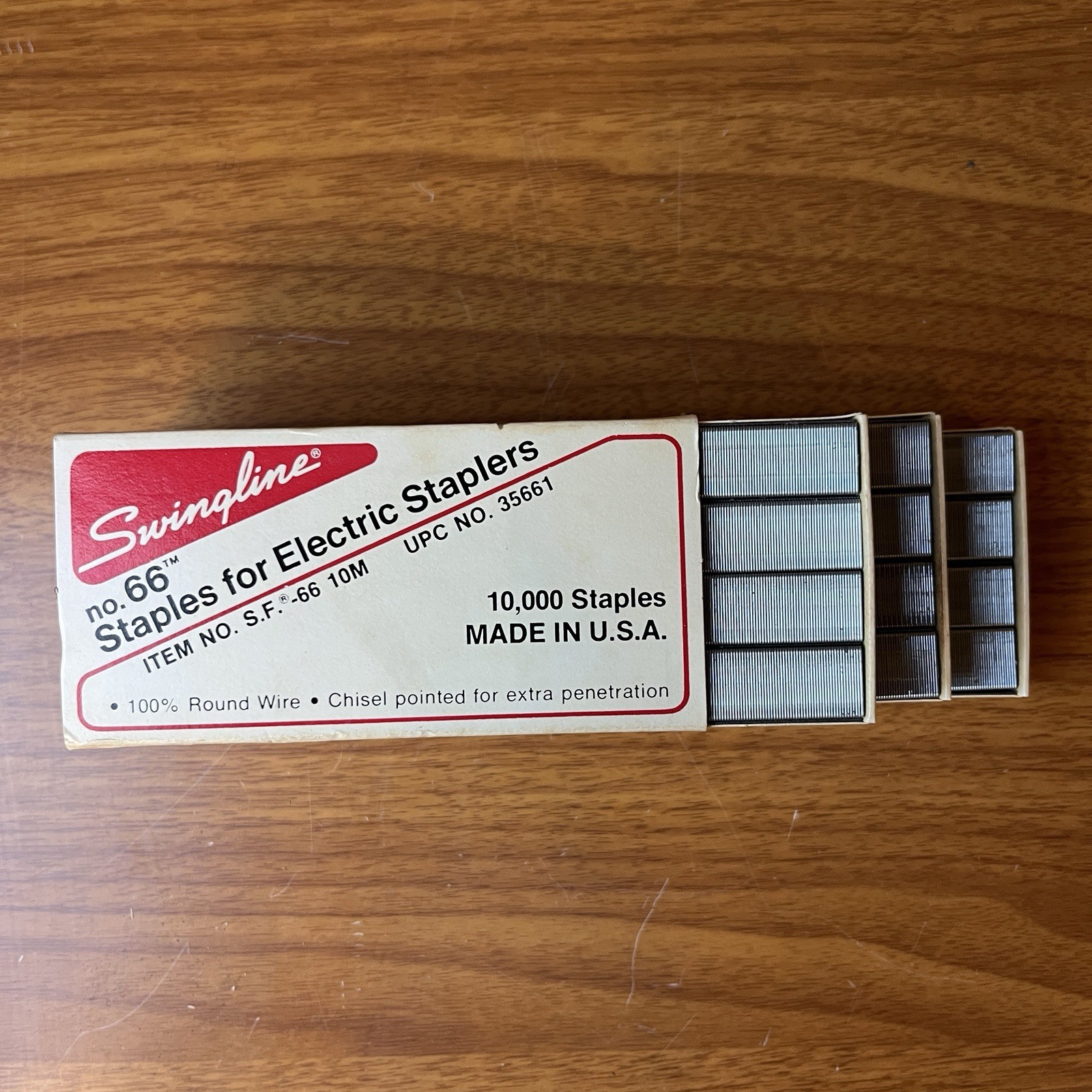 Vintage SWINGLINE No. 66 Staples for Electric Staplers 10,000 Staples U.S.A.