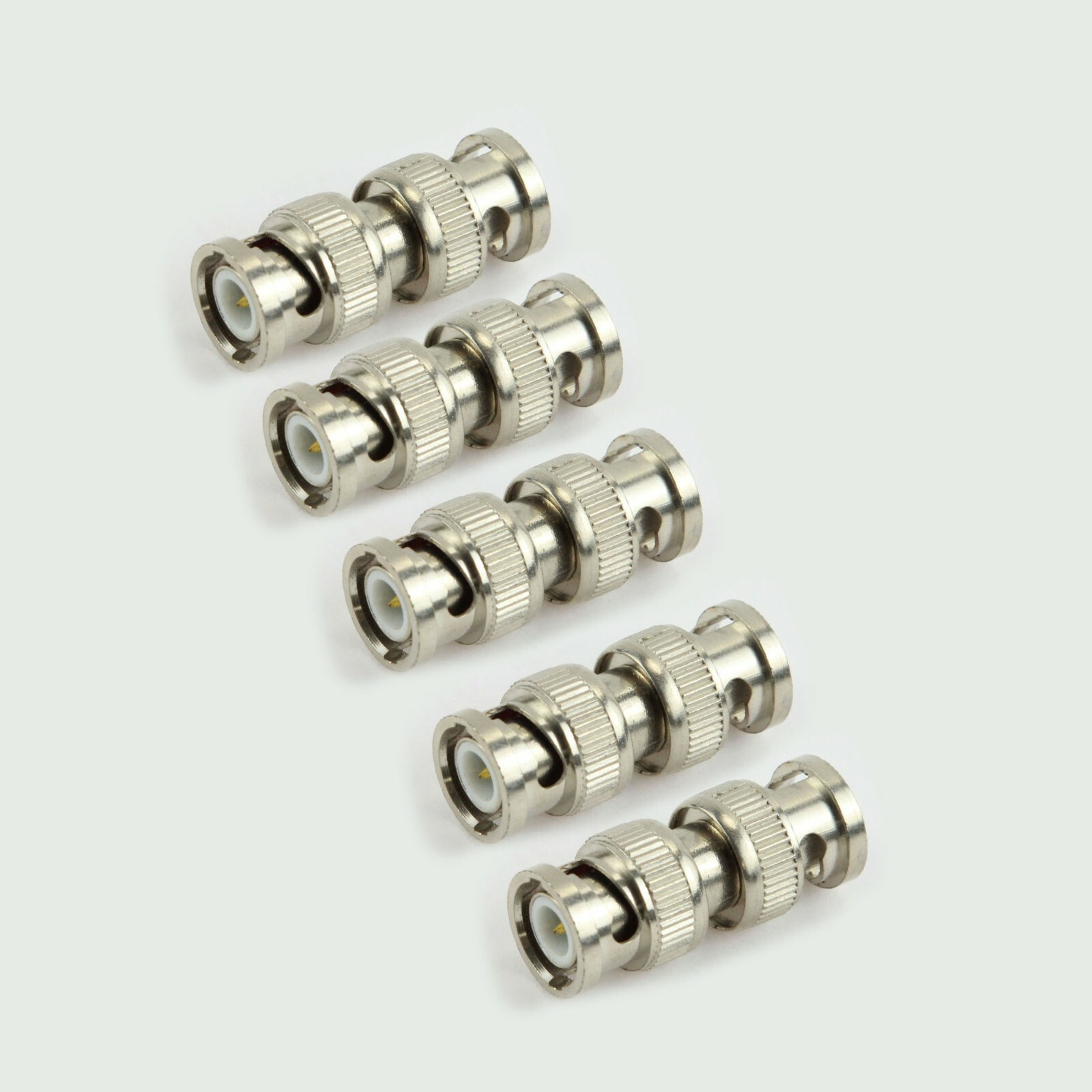 InstallerCCTV BNC Male to BNC Male Connectors for CCTV Security Camera, 5 Packs