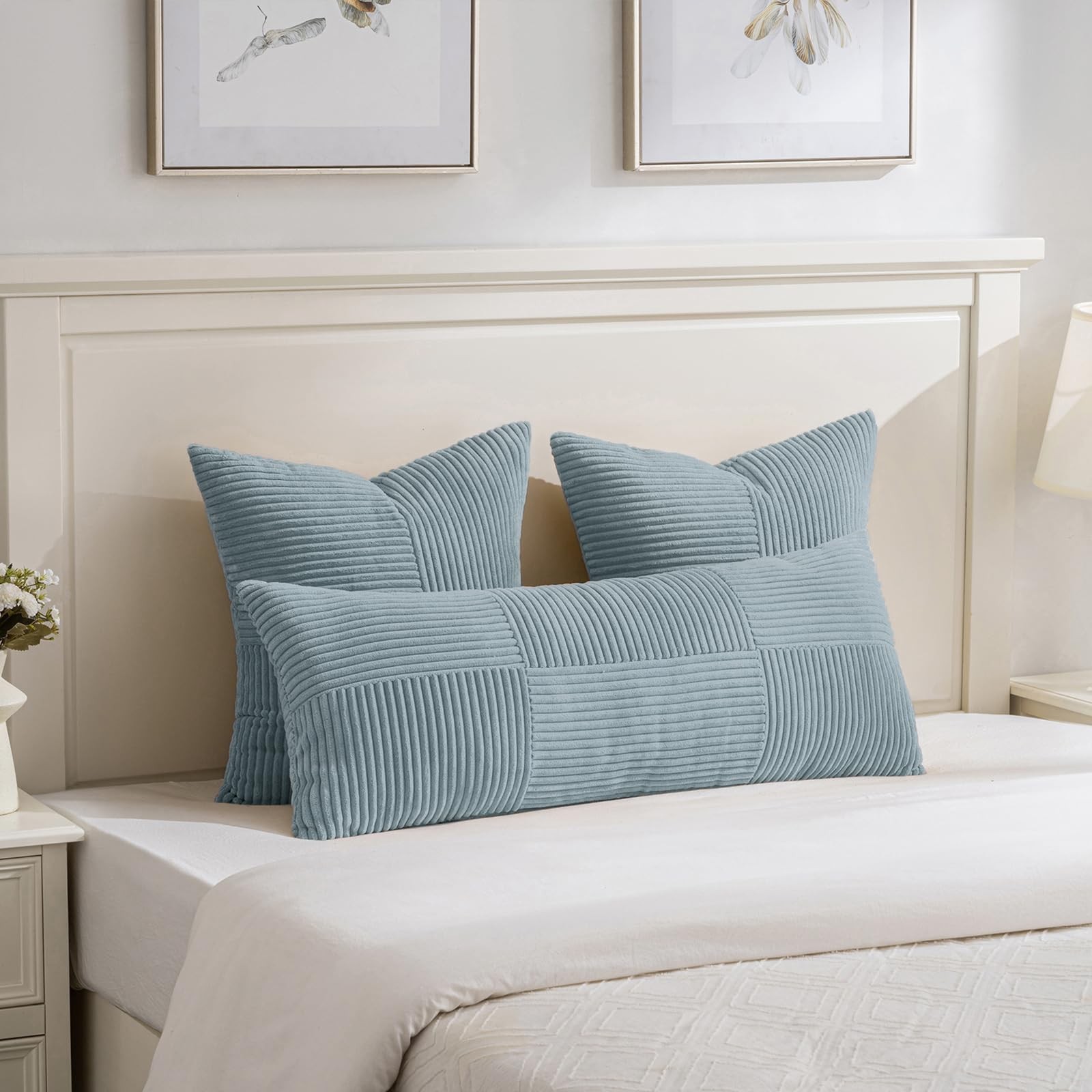 Fancy Homi Set of 2 Light Blue Decorative 20" x (Pack 2),