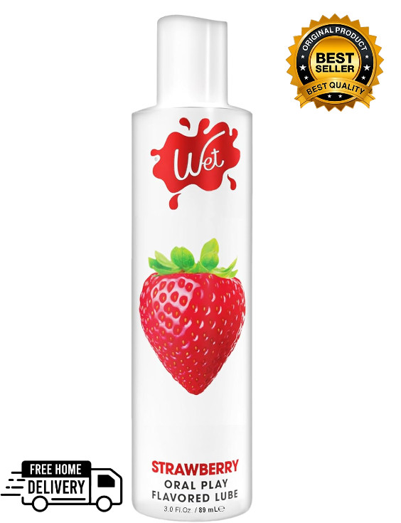 Wet Sexy Strawberry Premium Flavored Edible Lube for Men, Women and Couples | Lo