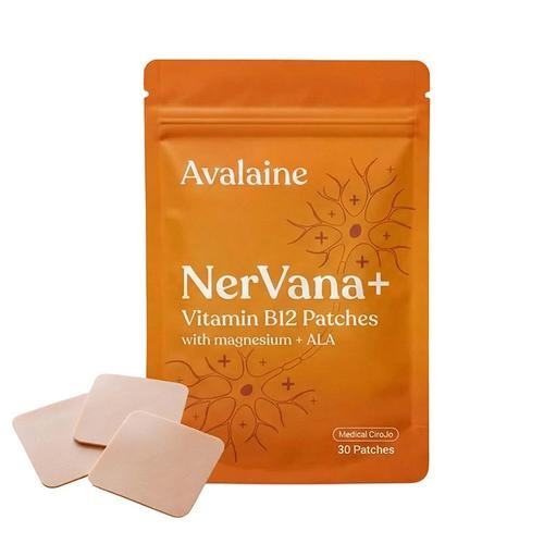Avalaine Nervana+ Vitamin B12 Patches With Magnesium 30 Pieces Soothing Patches