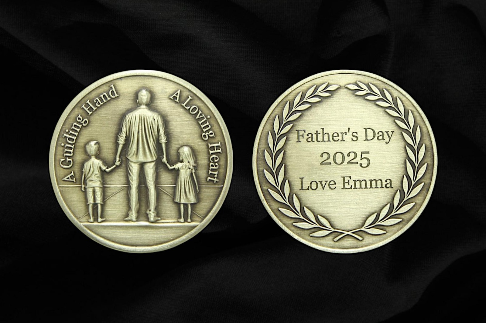 Father’s Day Custom Coin Antique Keepsake Replica 2D Flat Token
