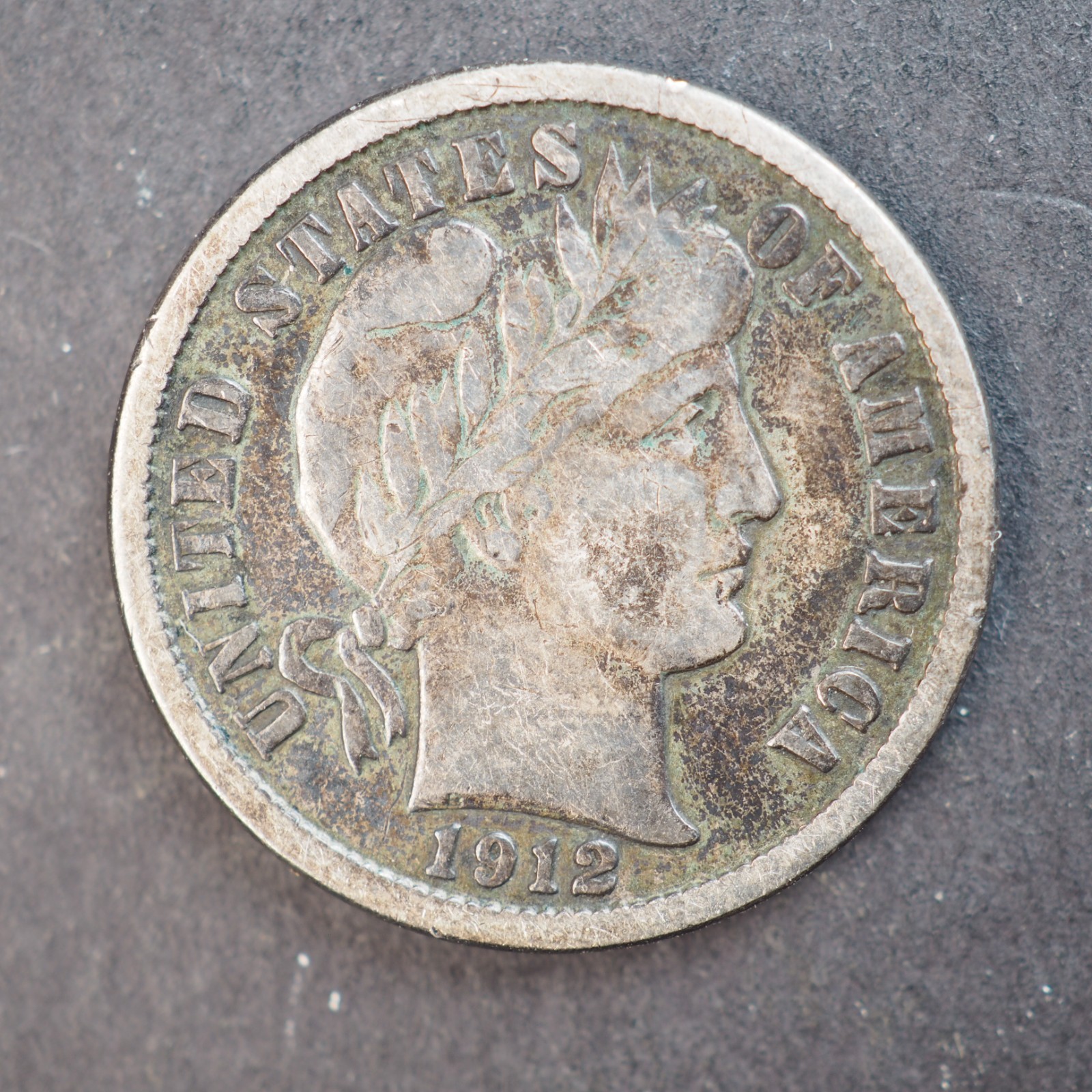 1912 *P* BARBER SILVER DIME ***NICE COIN!*** - FREE SHIPPING! C4437