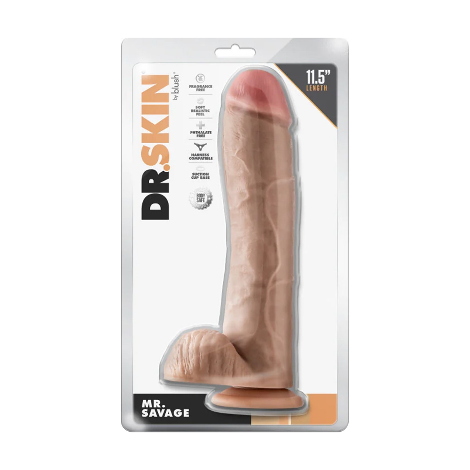 Blush Dr. Skin 11.5" Soft Realistic Dildo with Suction Cup Base