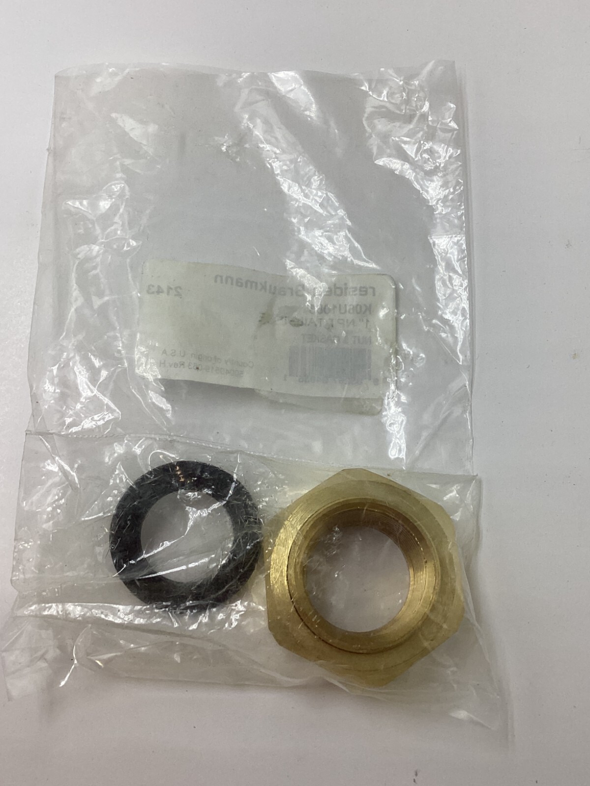RESIDEO BRAUKMANN K06U1085 1" Union Threaded Tail Piece Nut Gasket for D05