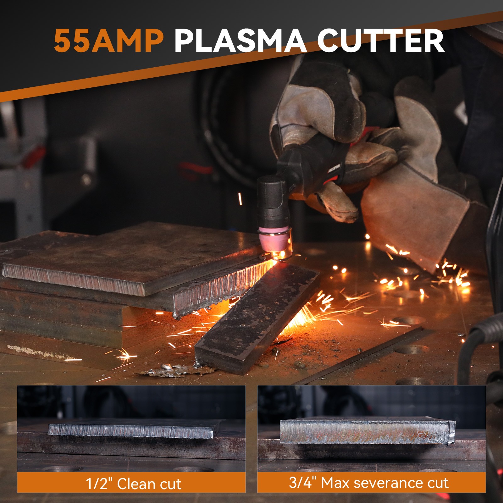 ARCCAPTAIN 55A Plasma Cutter Large LED Display Non-Touch Pilot Plasma Cutter